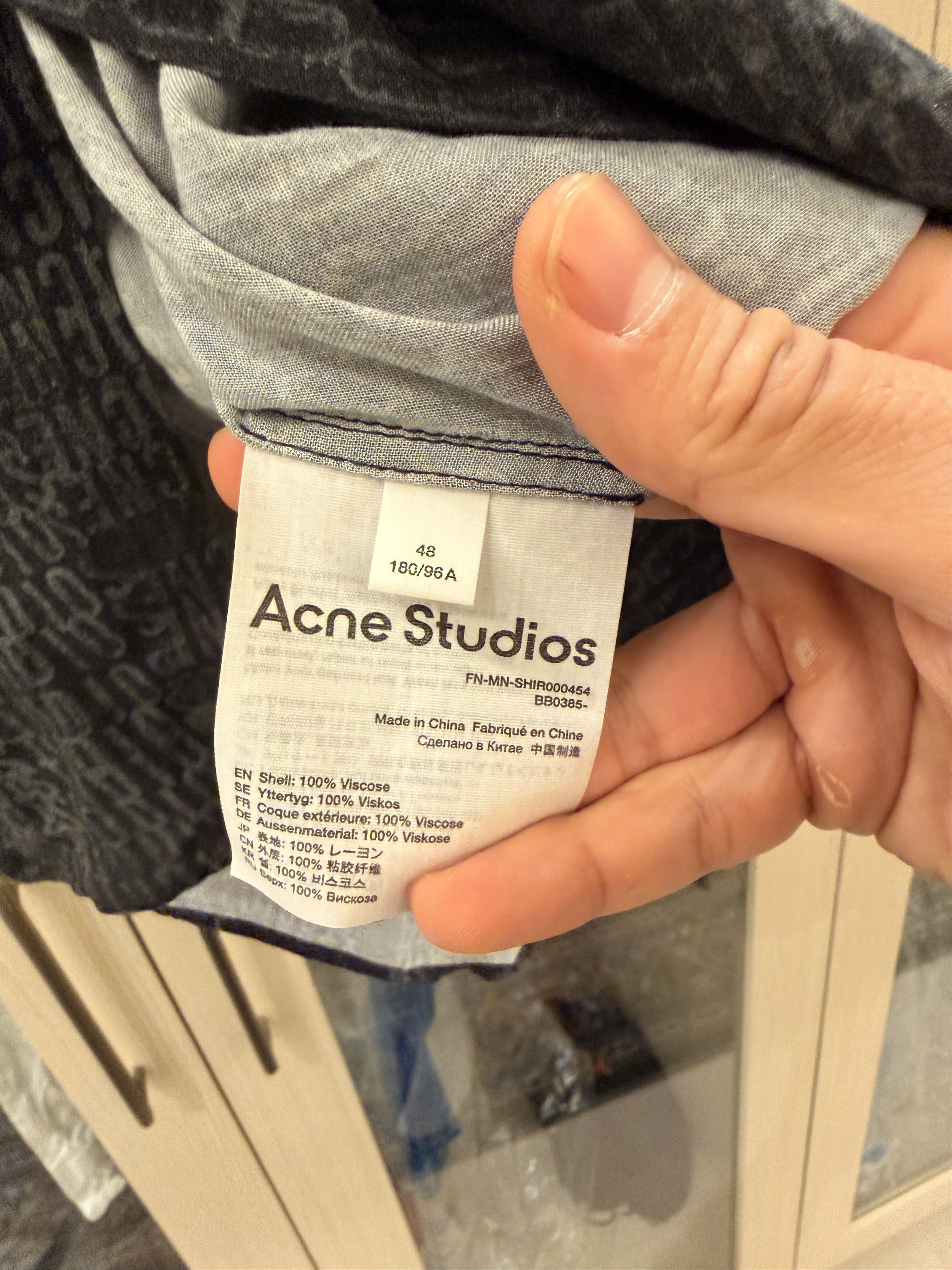 Acne Studios All over print shirt Size US M / EU 48-50 / 2 - 3 Thumbnail