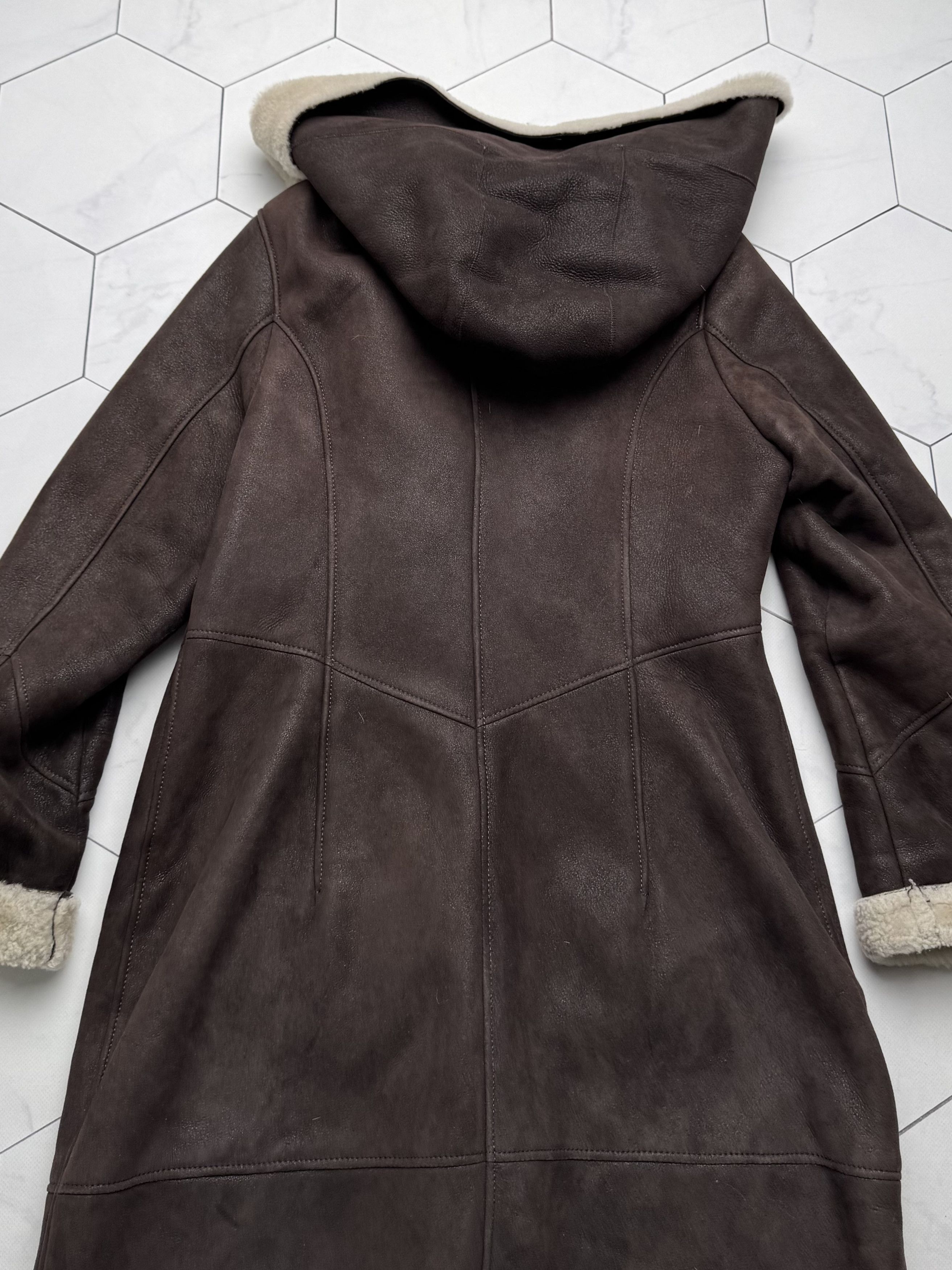 Vintage Vintage Real Sheepskin Hooded Coat(B409)E2D15 Size L / US 10 / IT 46 - 12 Thumbnail