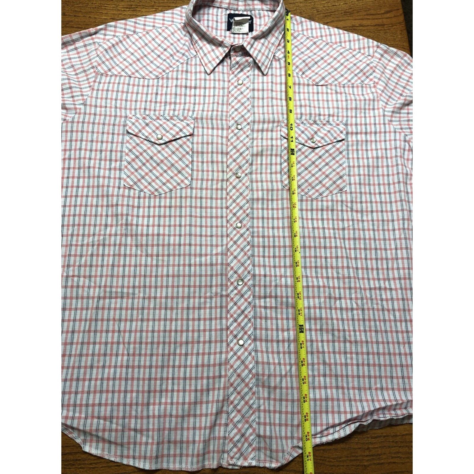 Wrangler Wrangler Western Pearl Snap Shirt Mens 3X Big Man White Plaid Casual Cowboy Size US XXL / EU 58 / 5 - 6 Thumbnail