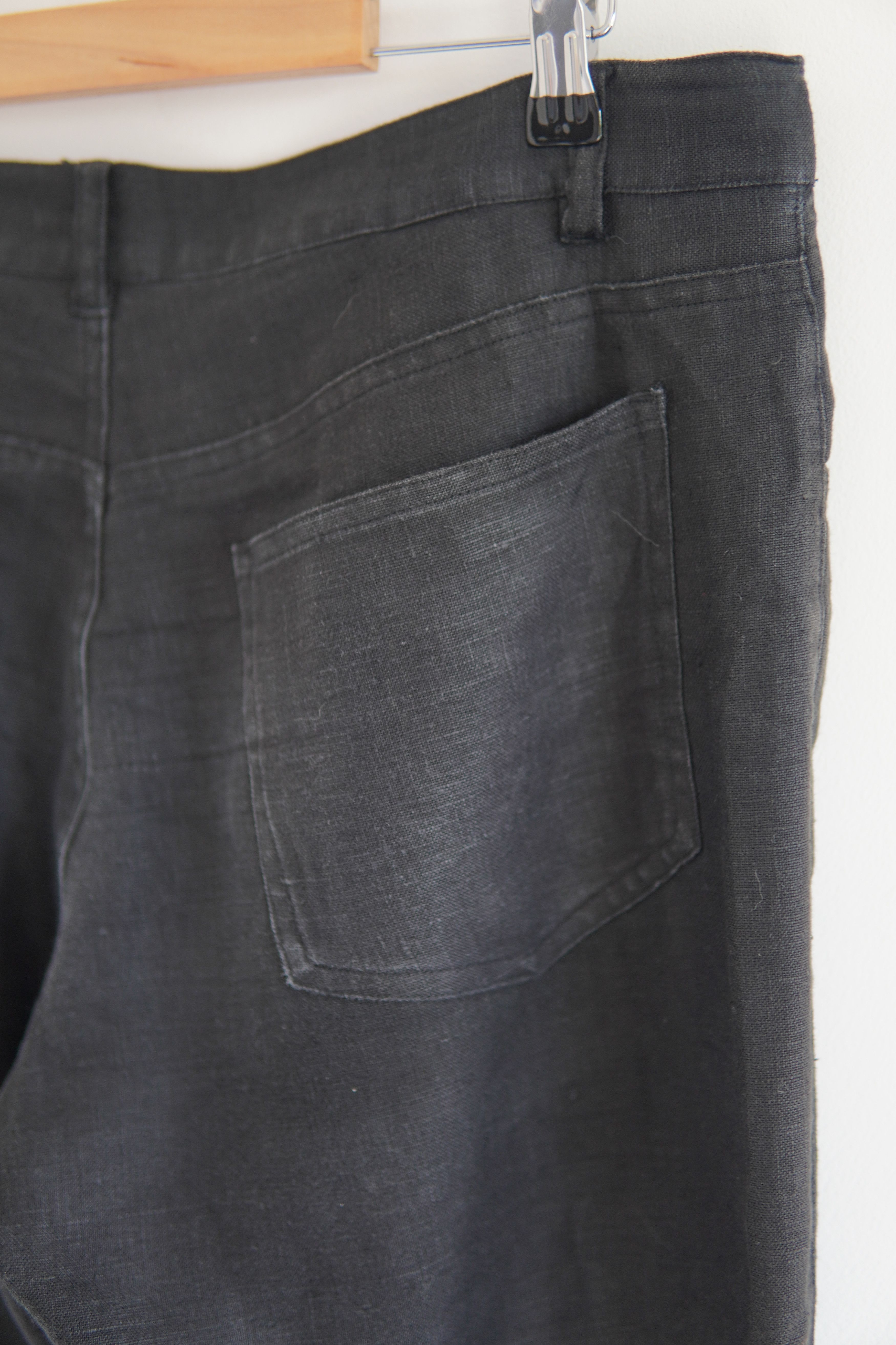 Japanese Brand Vintage Conwell Linen Avant-Garde Black Pants Size US 32 / EU 48 - 8 Thumbnail
