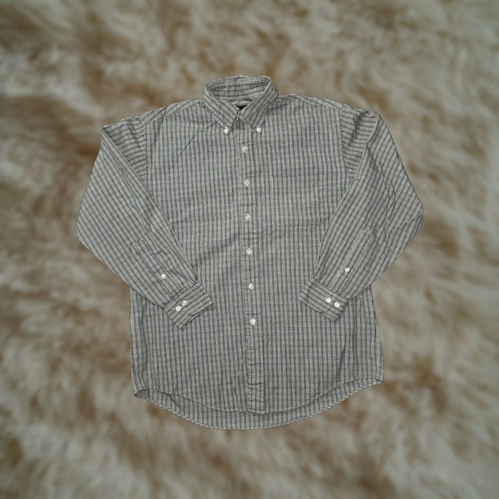 Brooks Brothers Brooks Brothers Shirt Mens Medium Gray Plaid Button Down Casual Work Dress Massive? Size US M / EU 48-50 / 2 - 1 Thumbnail