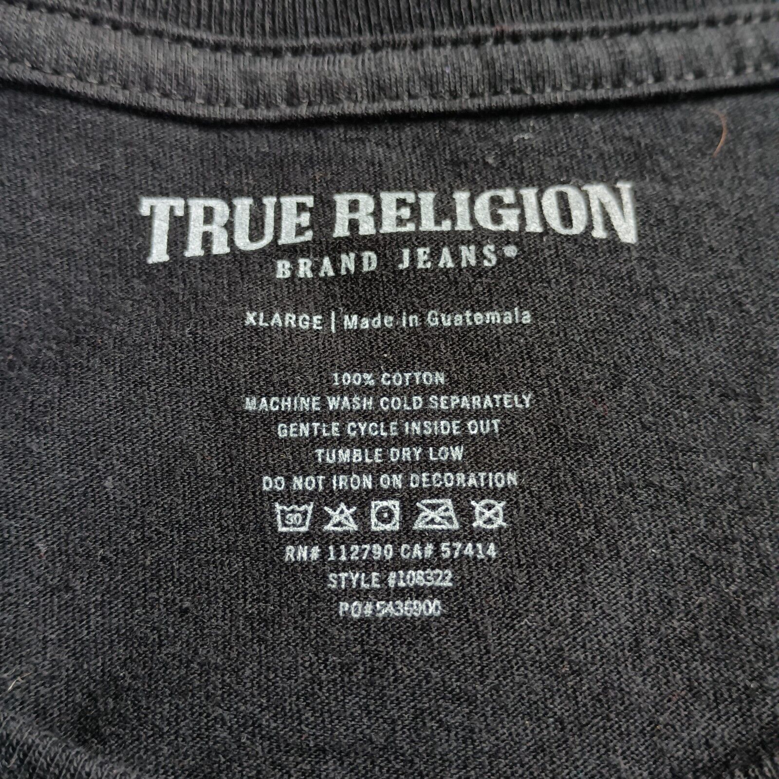 True Religion True Religion T-shirt Men's XL TR Buddha Tee Black Size US XL / EU 56 / 4 - 3 Thumbnail