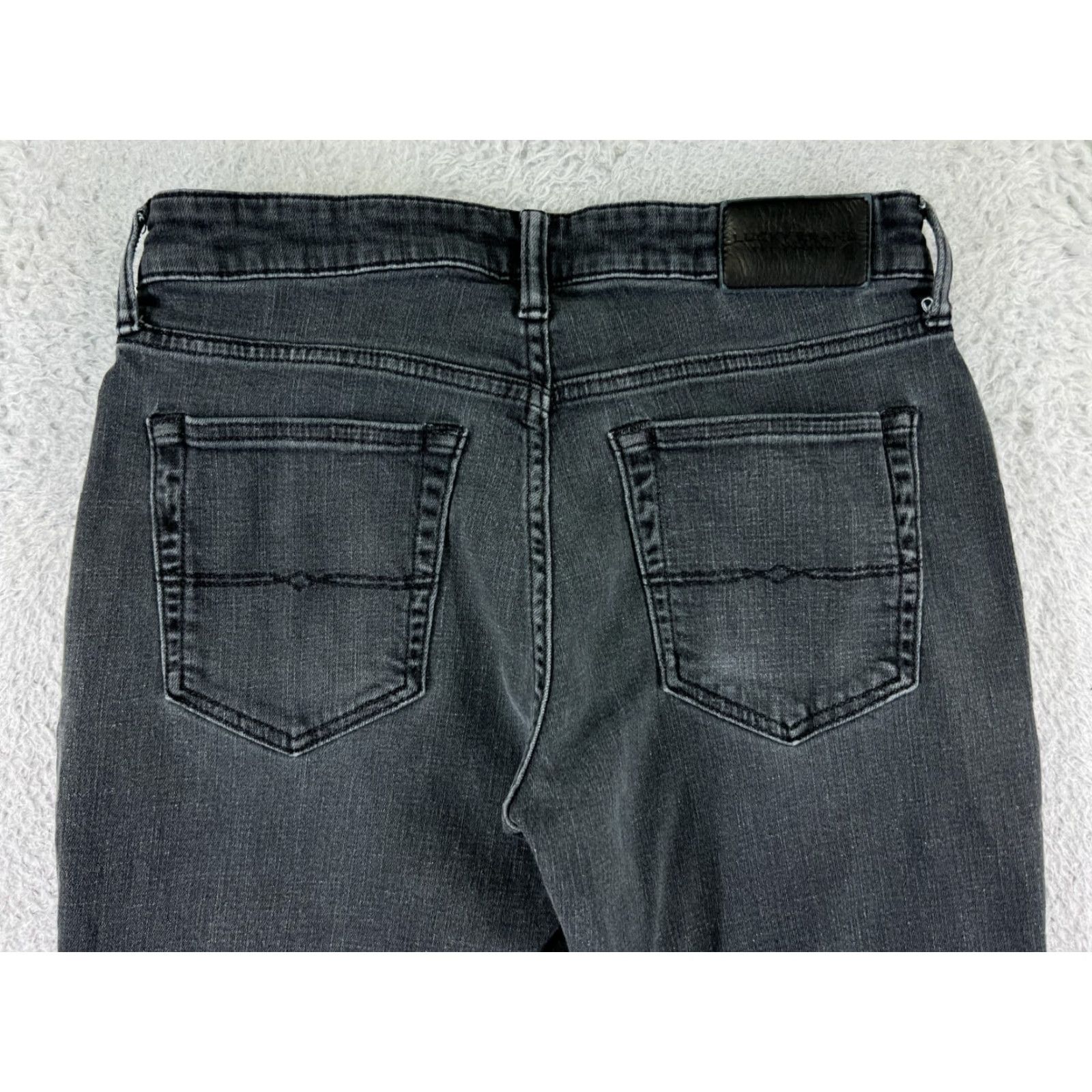 Lucky Brand Lucky Brand Women's Black Denim Tapered Jeans Medium Rise Cotton Blend 26 Inseam 30 W Size 30" / US 8 / IT 44 - 3 Thumbnail