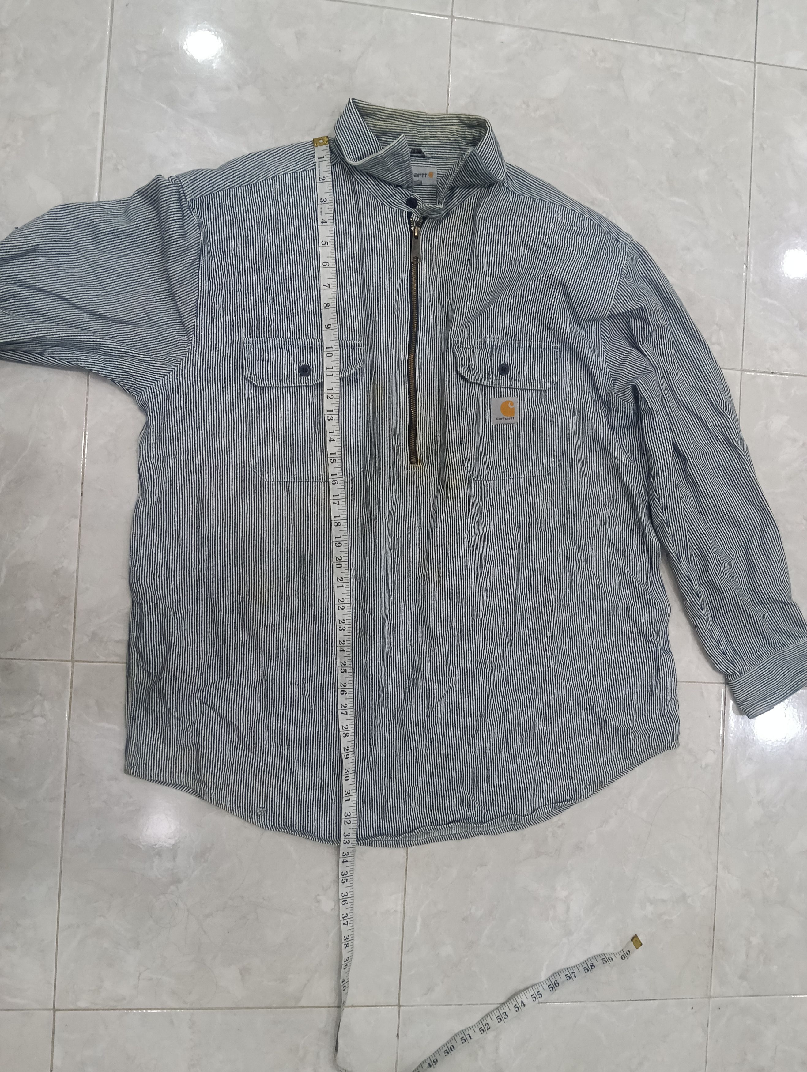 Carhartt Carhatt Striped Half Zipper Size US XXL / EU 58 / 5 - 13 Thumbnail