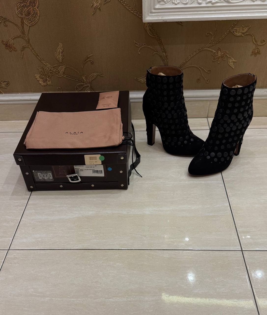 Alaia Alaïa Black Suede Studded Cutout Ankle Boots Size 36 Size US 6 / IT 36 - 1 Thumbnail