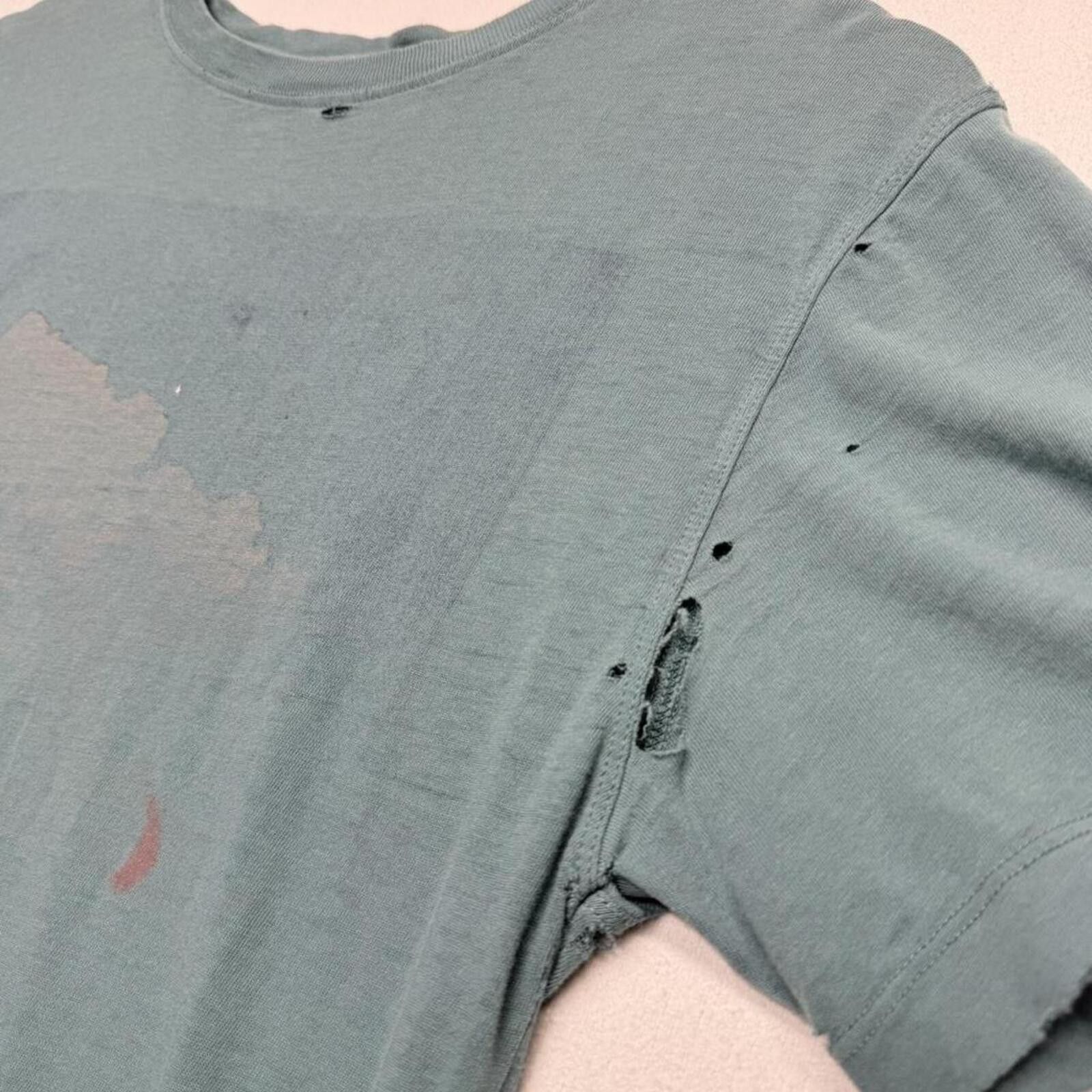 Other Thrashed and distressed green tee with paint splatter, holes Size M / US 6-8 / IT 42-44 - 4 Thumbnail