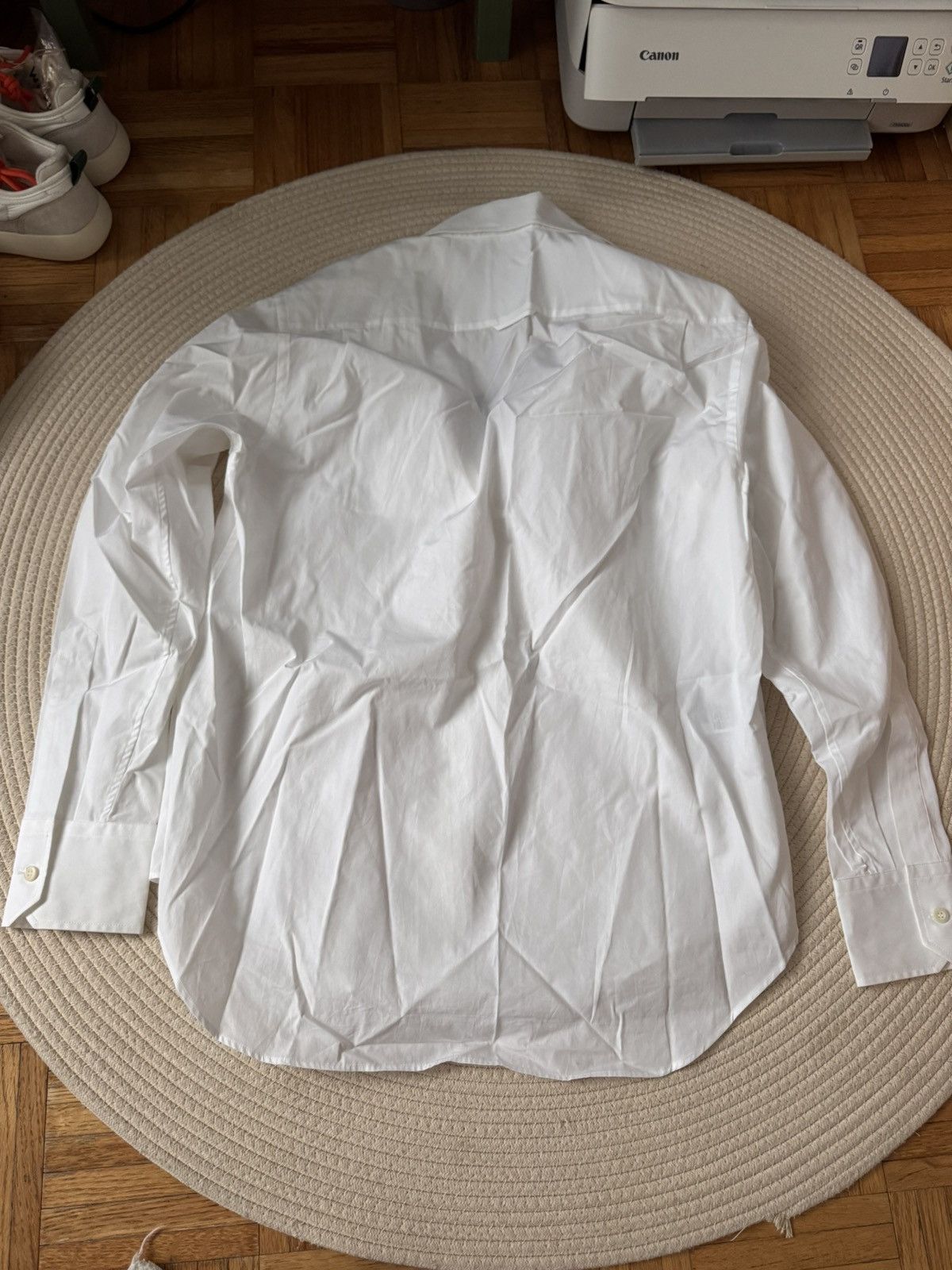 Prada Prada White front chest tucked Poplin shirt size IT40 Size S / US 4 / IT 40 - 5 Thumbnail