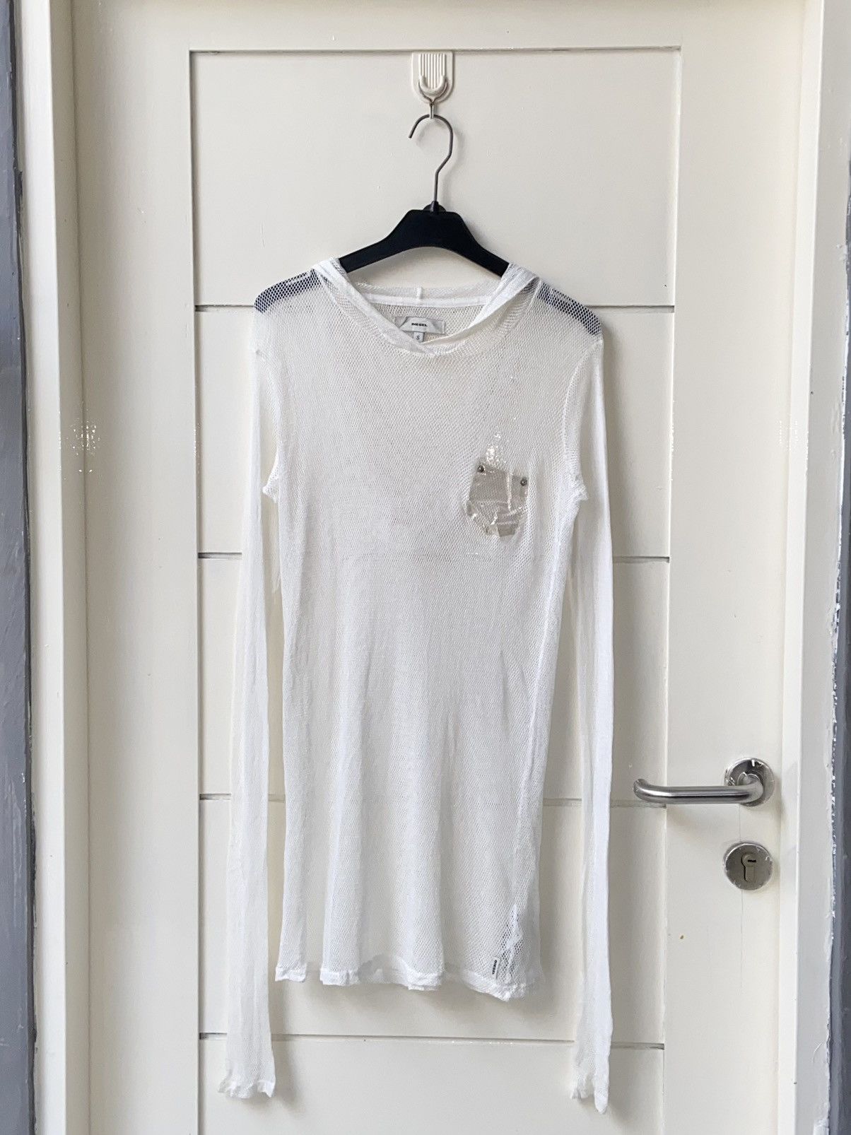 Diesel DIESEL White Mesh T-shirt Size US XS / EU 42 / 0 - 1 Thumbnail