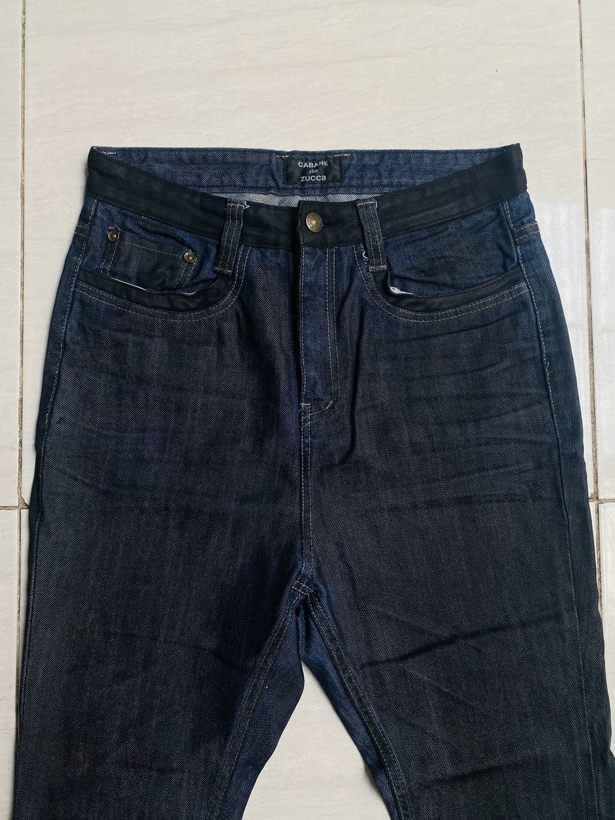 CABANE de ZUCCa Cabane de Zucca Issey Miyake Coated Denim Suede Size US 29 - 7 Thumbnail