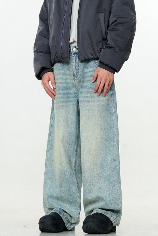 Vintage Distressed men's retro cleanfit loose casual straight jeans Size US 32 / EU 48 - 3 Thumbnail