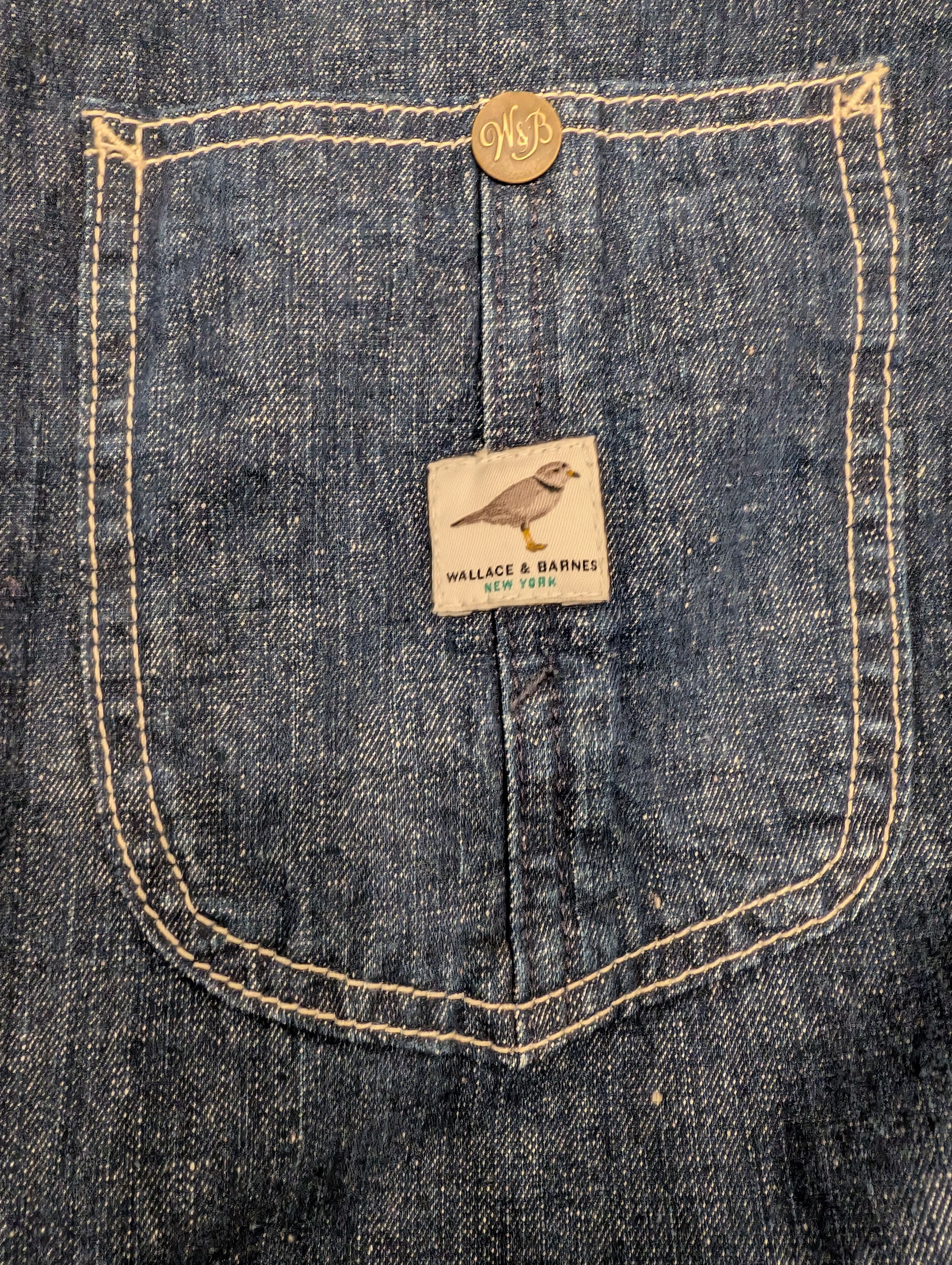 Wallace & Barnes Wallace & Barnes Wool Blanket Lined Denim Chore Coat Size US L / EU 52-54 / 3 - 5 Thumbnail