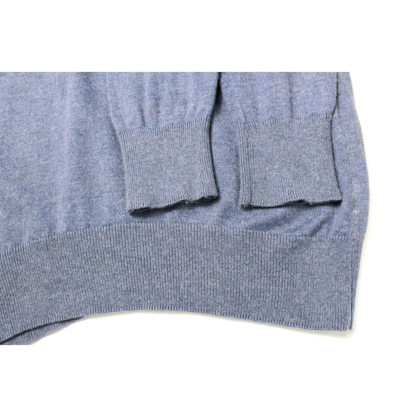 Hackett Hackett Jumper Melange Cott Cash Hzip Pullover Men XS Long Sleeve Elbow Patches Blue Size US XS / EU 42 / 0 - 5 Thumbnail