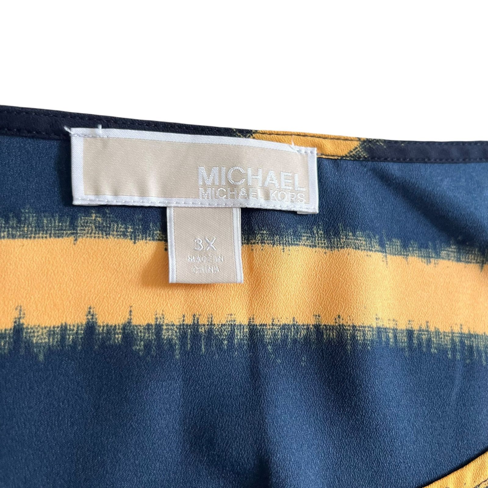 Michael Kors Michael Kors Navy Westcliff Striped Side Tie Dolman Blouse Size 3XL / US 20-22 - 3 Thumbnail