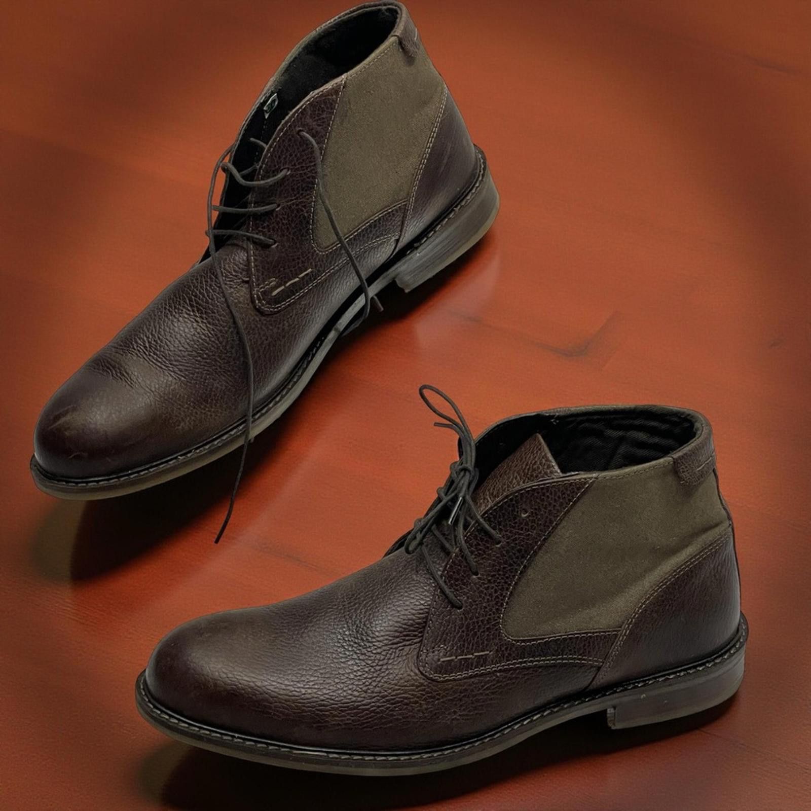 Steve Madden Steve Madden P-Karter Men's Brown Leather Ankle Boots s13 Size US 13 / EU 46 - 1 Thumbnail