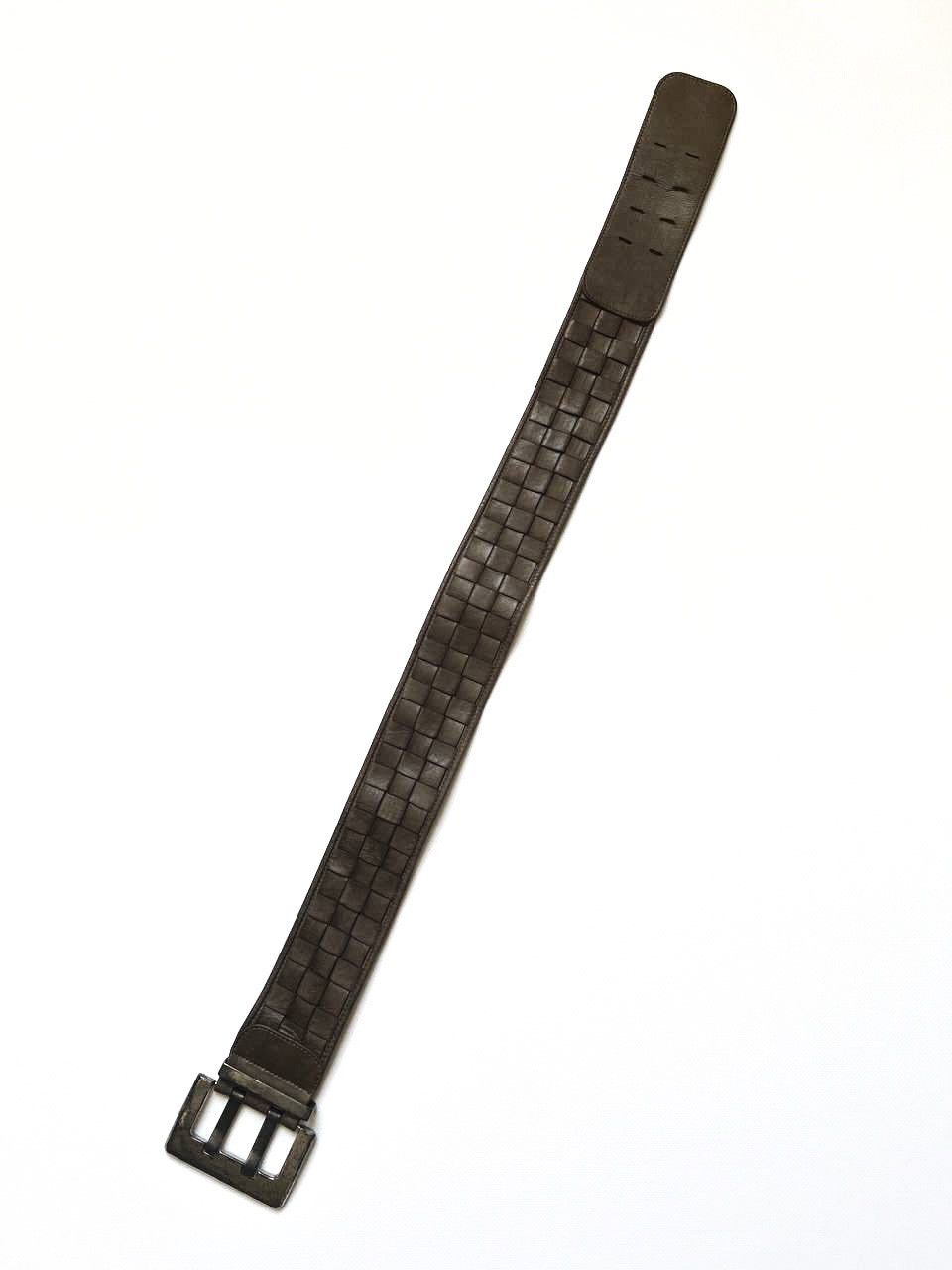 Japanese Brand × Jil Sander Vintage rare Jil Sander 90s braided pleated leather belt Size ONE SIZE - 3 Thumbnail