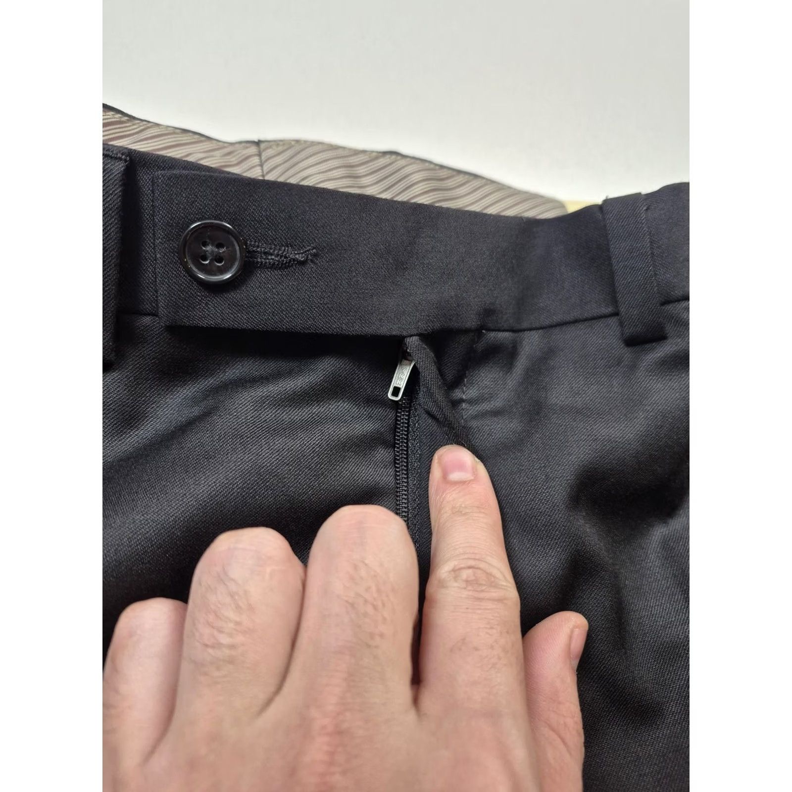 Ralph Lauren VINTAGE Lauren Ralph Lauren Mens Pants 38x34 Black Wool Flat Front Office Size US 38 / EU 54 - 3 Thumbnail