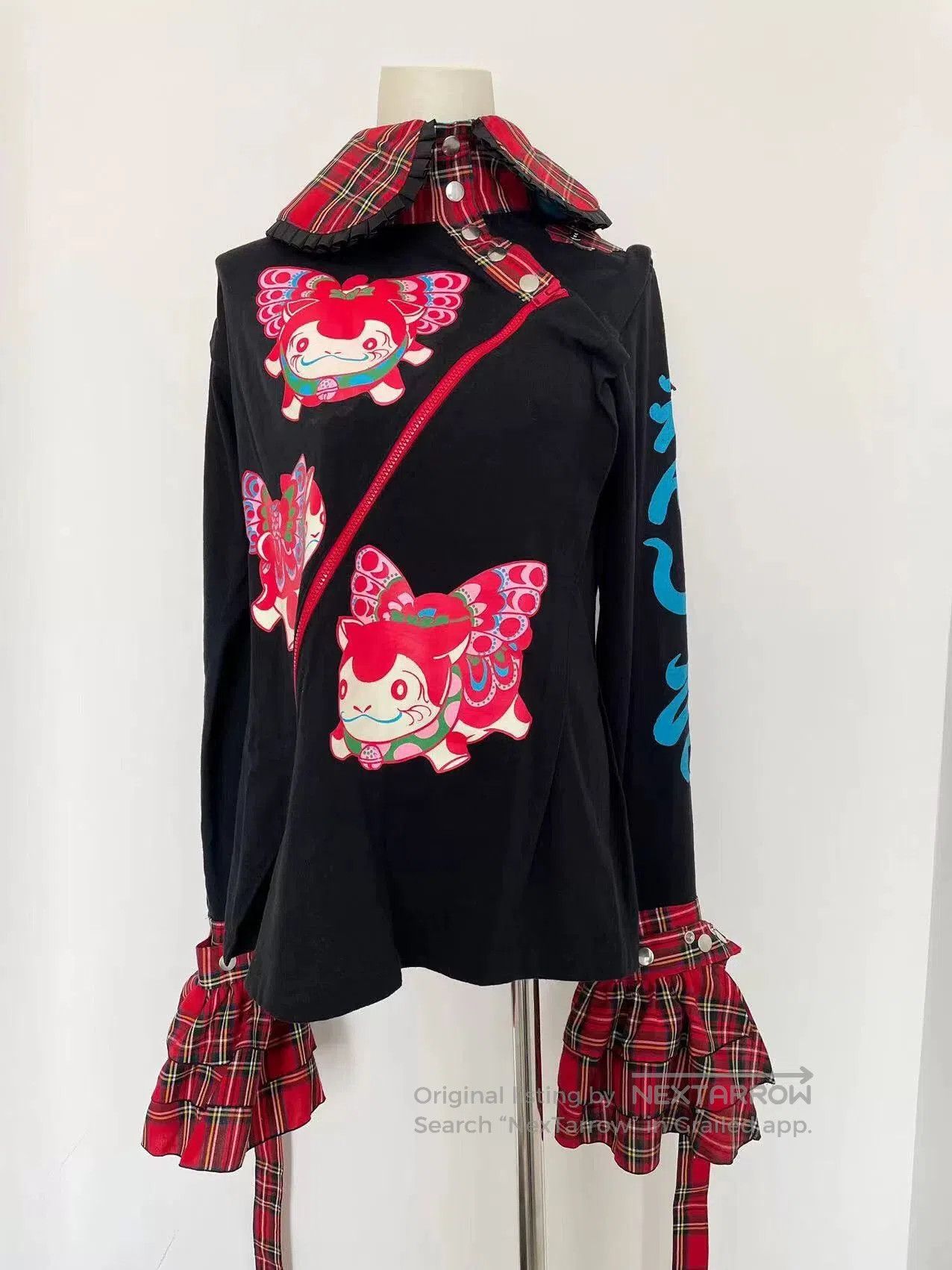 Japanese Brand Takuya Angel Cartoon Collared Jacket. Size M / US 6-8 / IT 42-44 - 1 Thumbnail