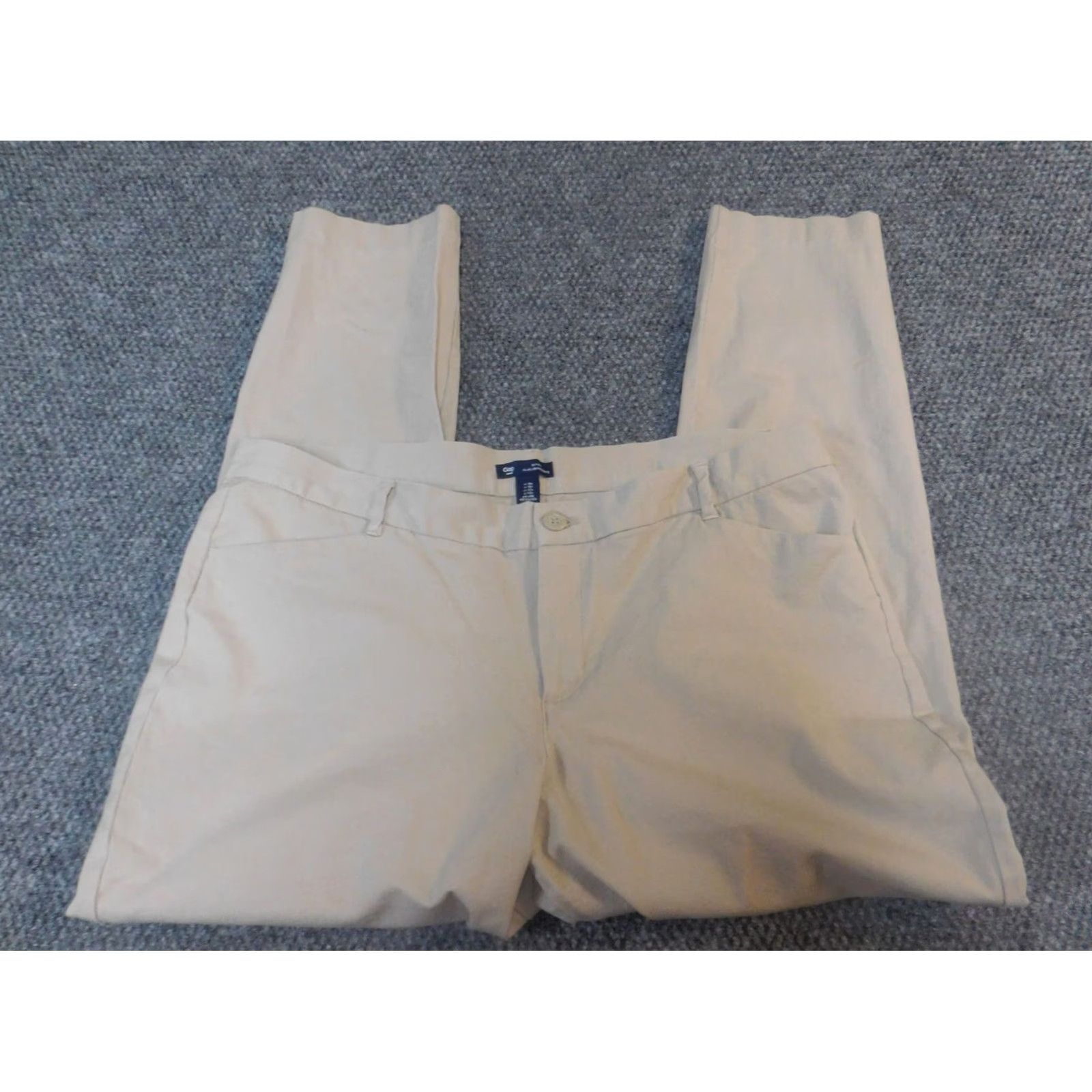 Gap Gap Pants Chino Slim Straight 18 Beige Womens Regular Inseam 27 City Trouser Size 25" / US 0 / IT 36 - 2 Thumbnail