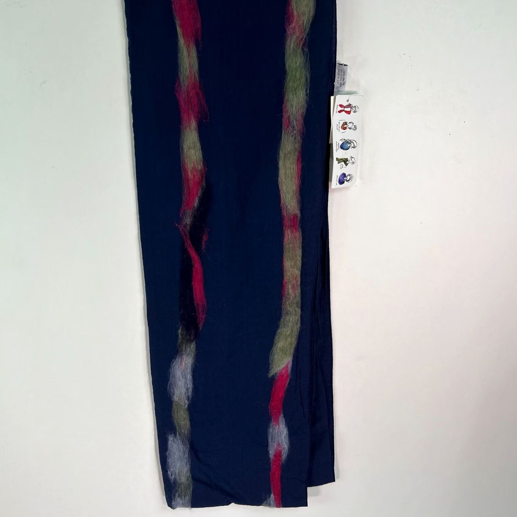 Vintage NWT Bindya Shawl/Wrap Scarf Blue 23x68 Womens Multifunctional Neck Warmer Solid Classic Shown: NWT Size ONE SIZE - 2 Thumbnail
