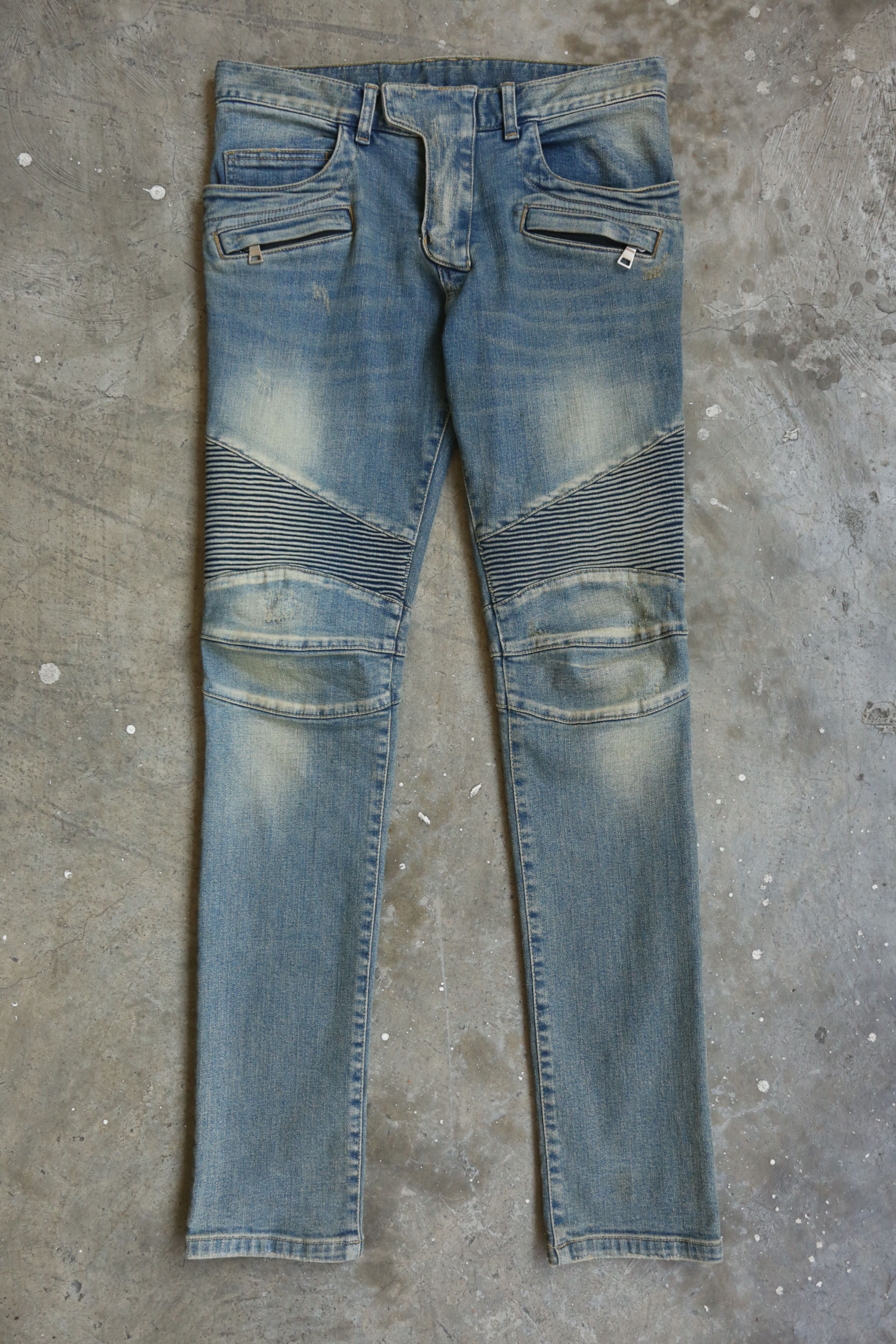 Balmain Balmain - Christophe Decarnin - Denim Biker Jean Size US 30 / EU 46 - 1 Thumbnail