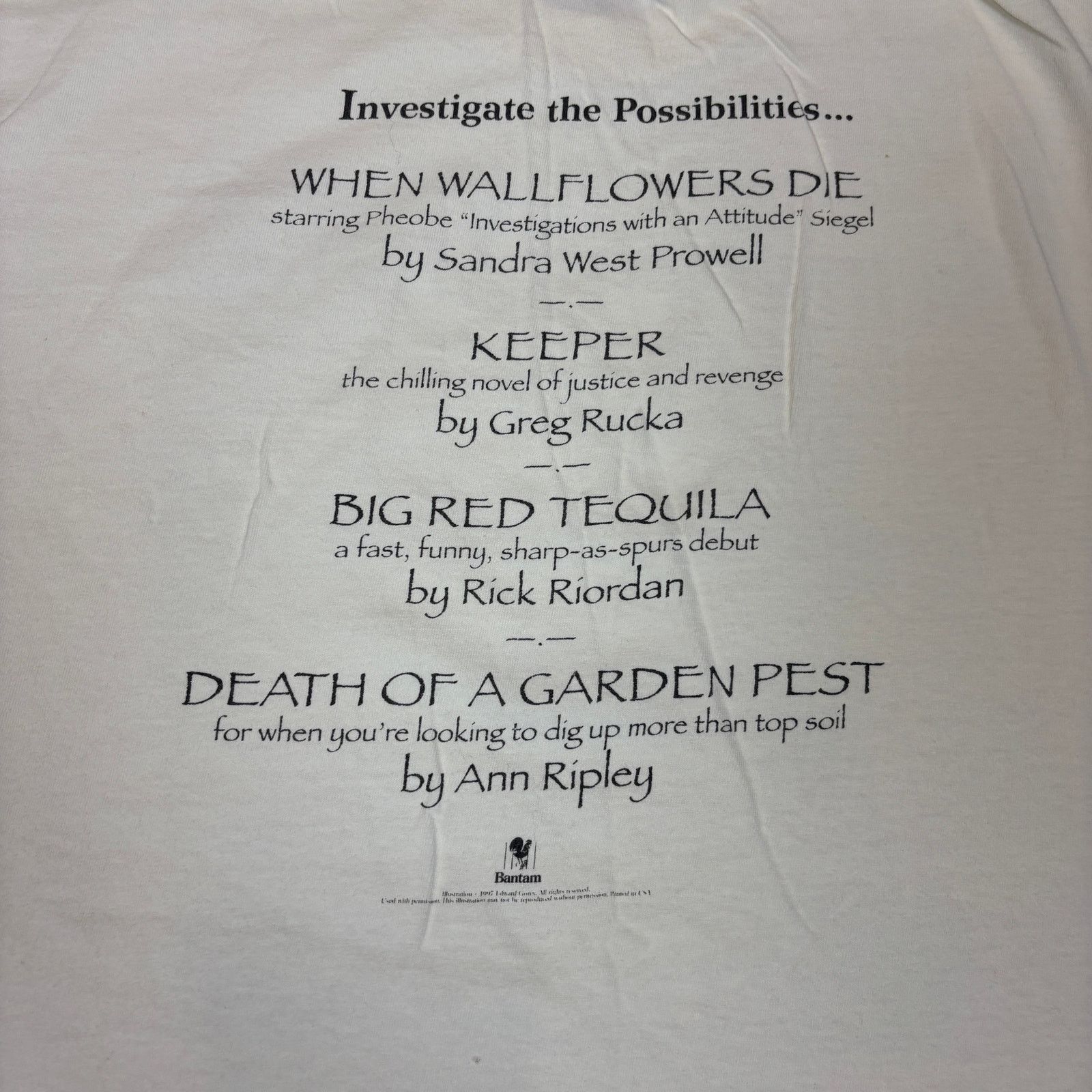 Hanes × Vintage Rare VTG 90s Summer Crime Fun Edward Gorey Shirt Men's XL Size US XL / EU 56 / 4 - 5 Thumbnail