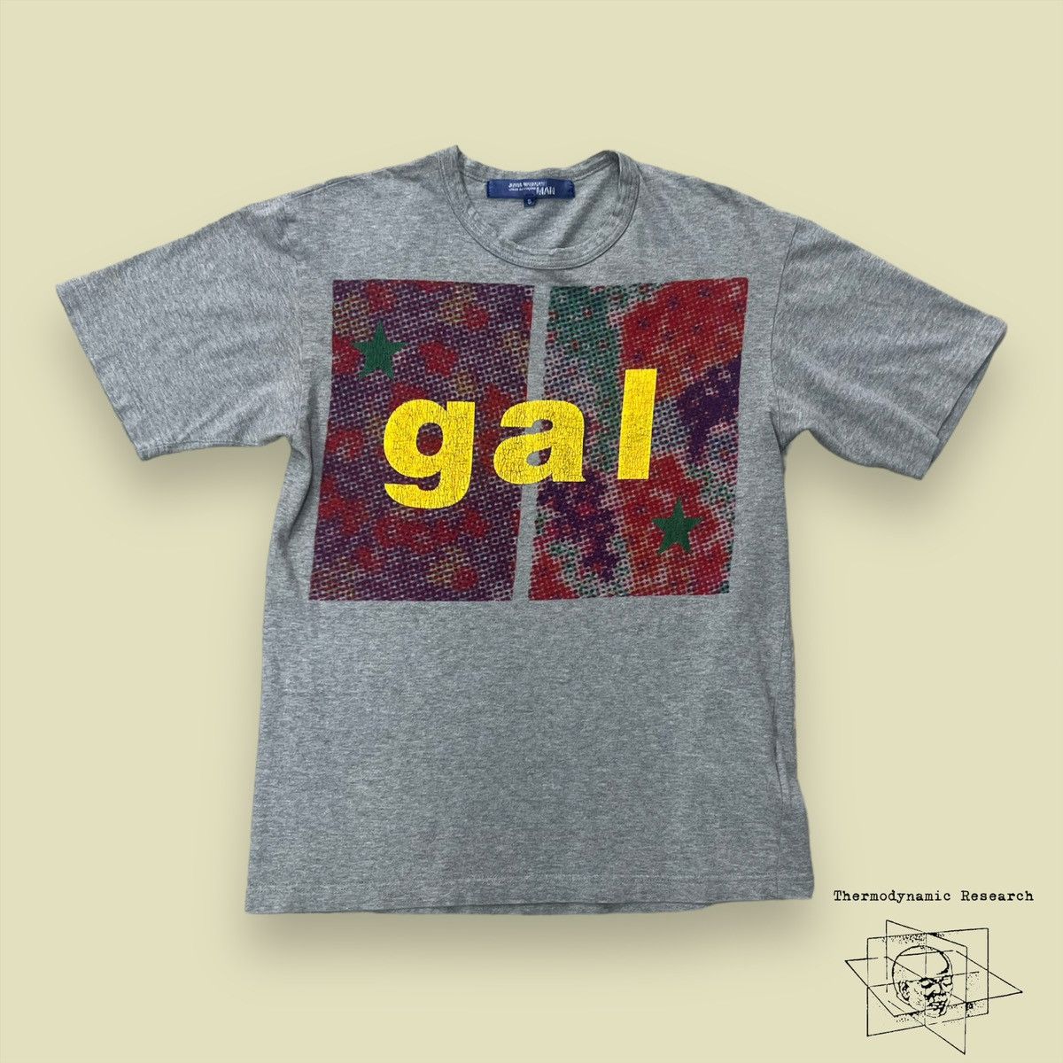 image of Comme Des Garcons x Junya Watanabe Comme Des Garçon Man Gal Tee - S/s2001 in Grey (Size Small)