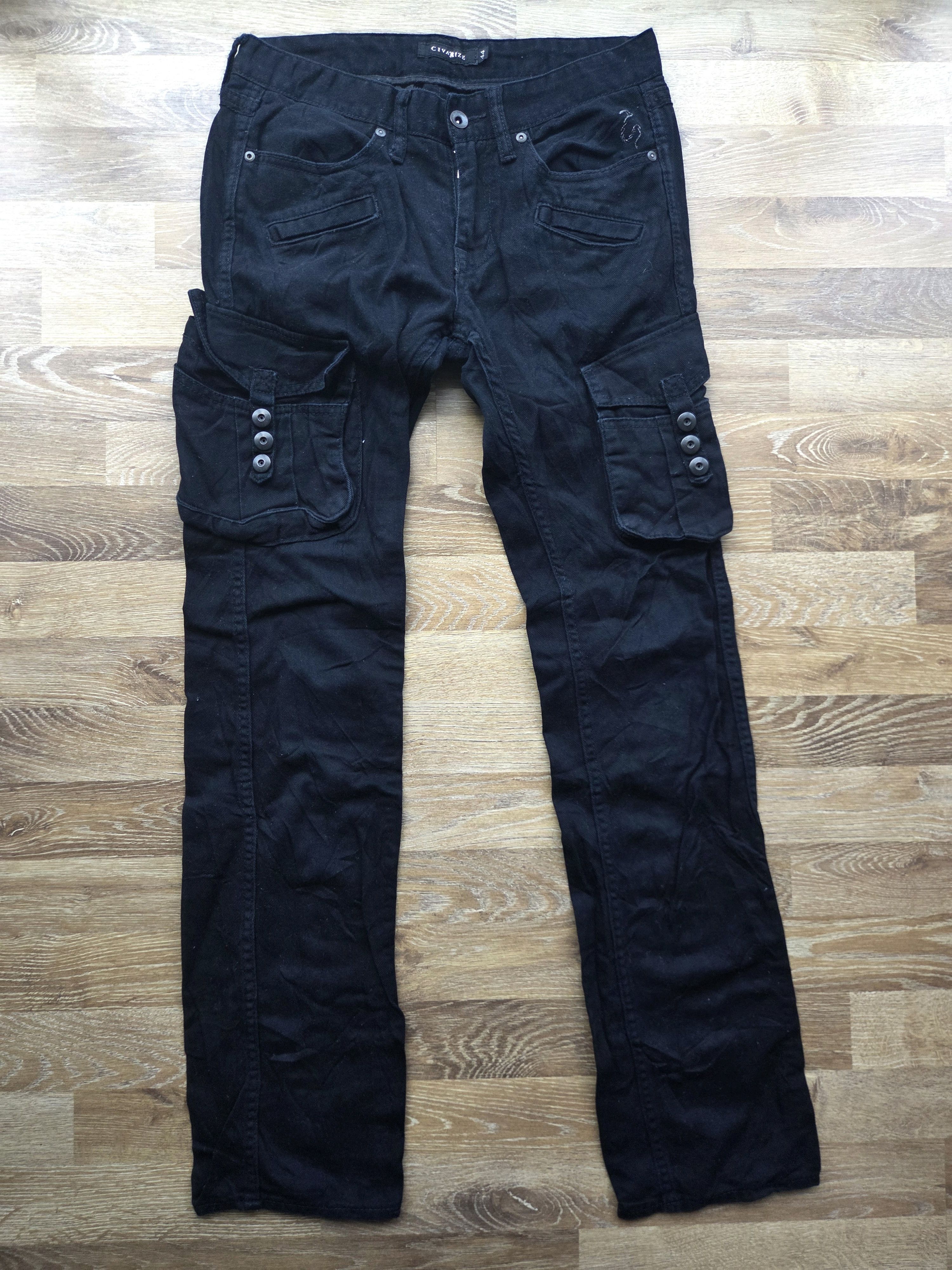 CIVARIZE Vtg y2k Civarize Tactical Cargo Pocket Utility Pants Bondage Size US 28 / EU 44 - 1 Thumbnail