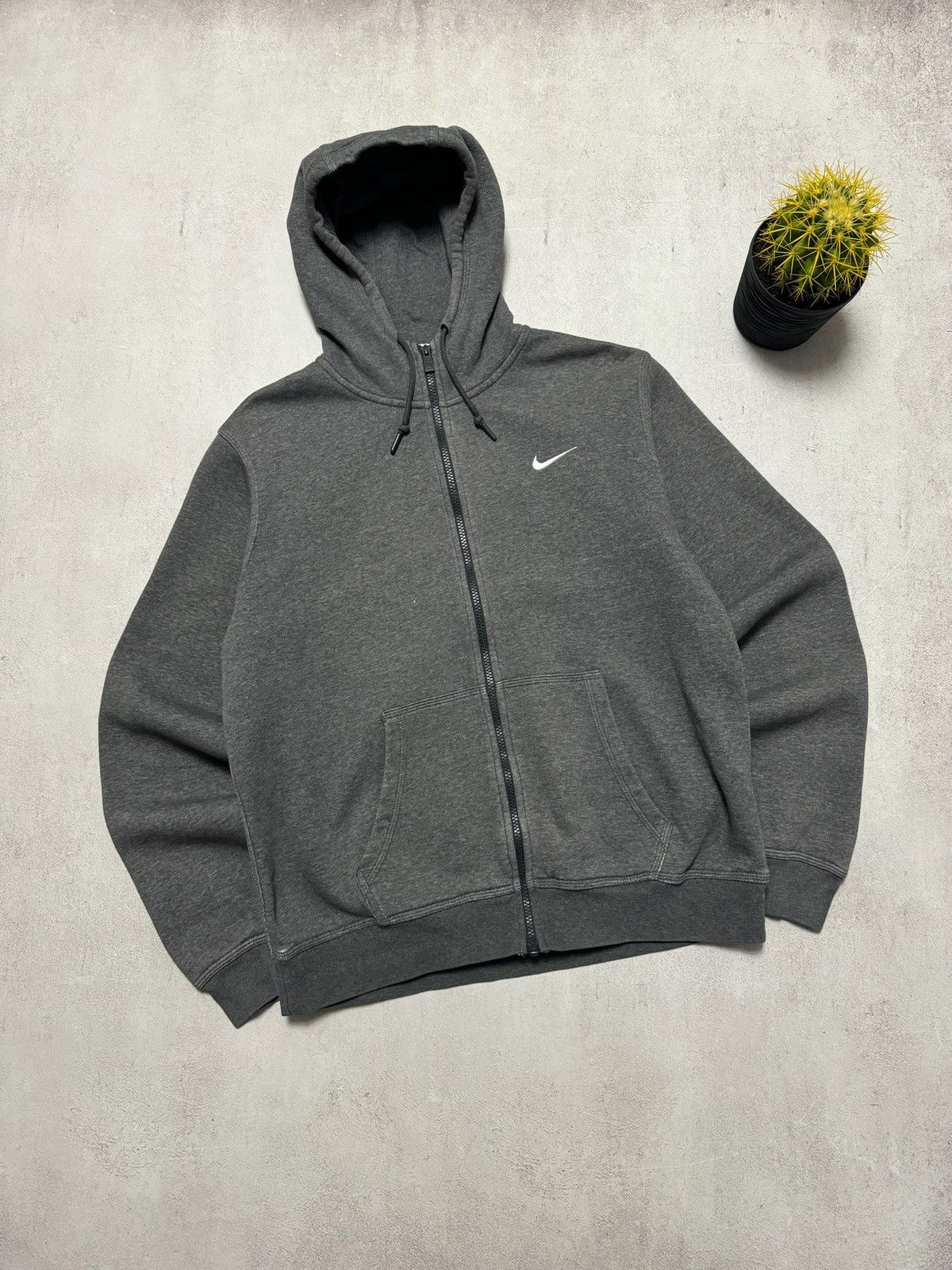 Nike × Vintage Vintage Nike Hoodie Zip Mini Swoosh Japanese Y2K 90s Size US M / EU 48-50 / 2 - 1 Thumbnail