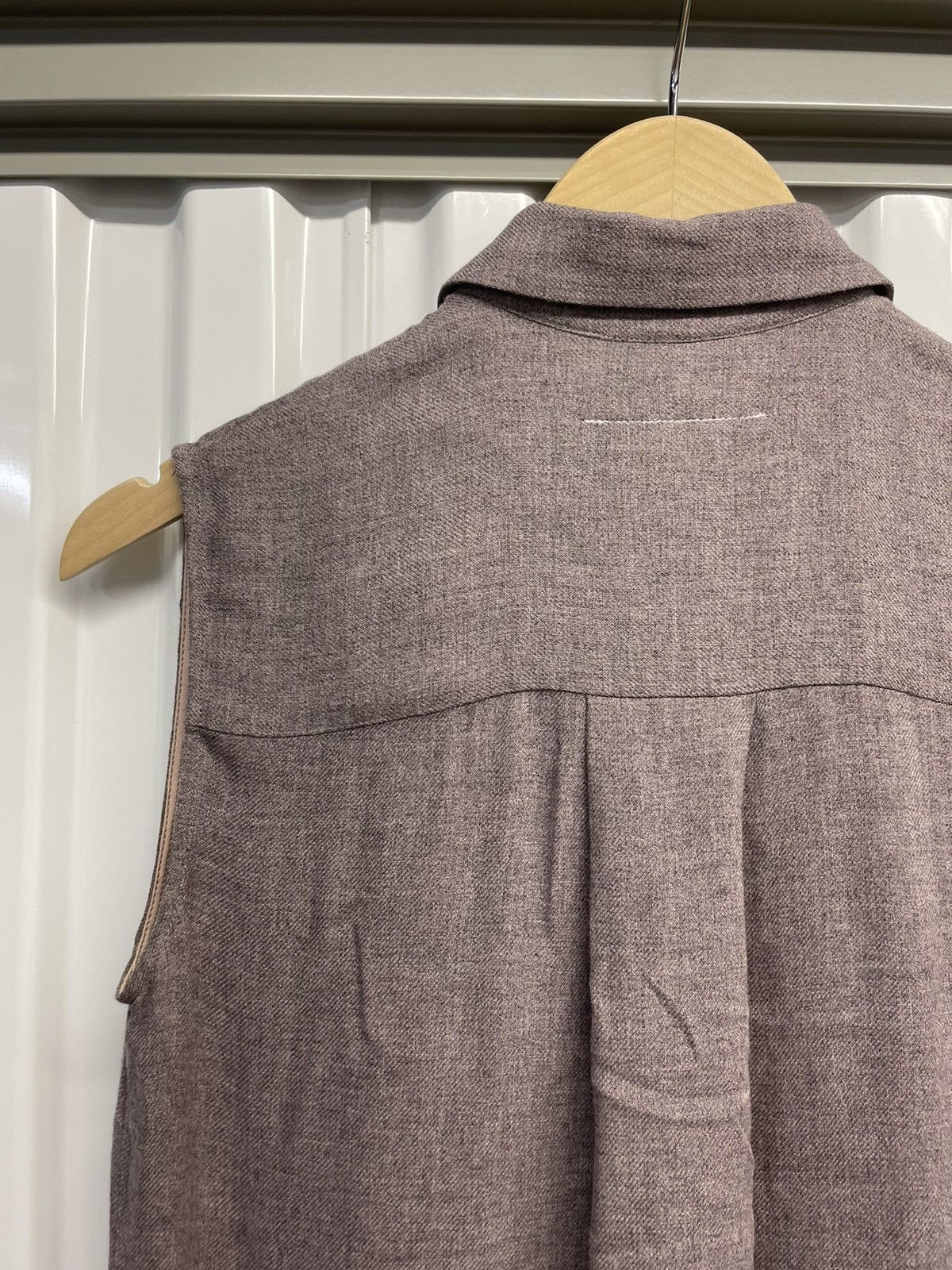 Maison Margiela MM6 Maxi Dress Collared Button High Low Viscose Purple Size S / US 4 / IT 40 - 9 Thumbnail