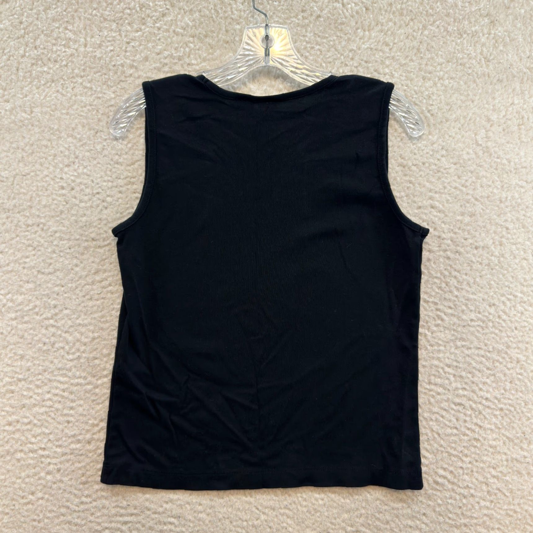 Mossimo VINTAGE Mossimo Top Shirt L Black Sleeveless V-Neck Y2K Minimalist Corpcore Office Mens Size L / US 10 / IT 46 - 2 Thumbnail