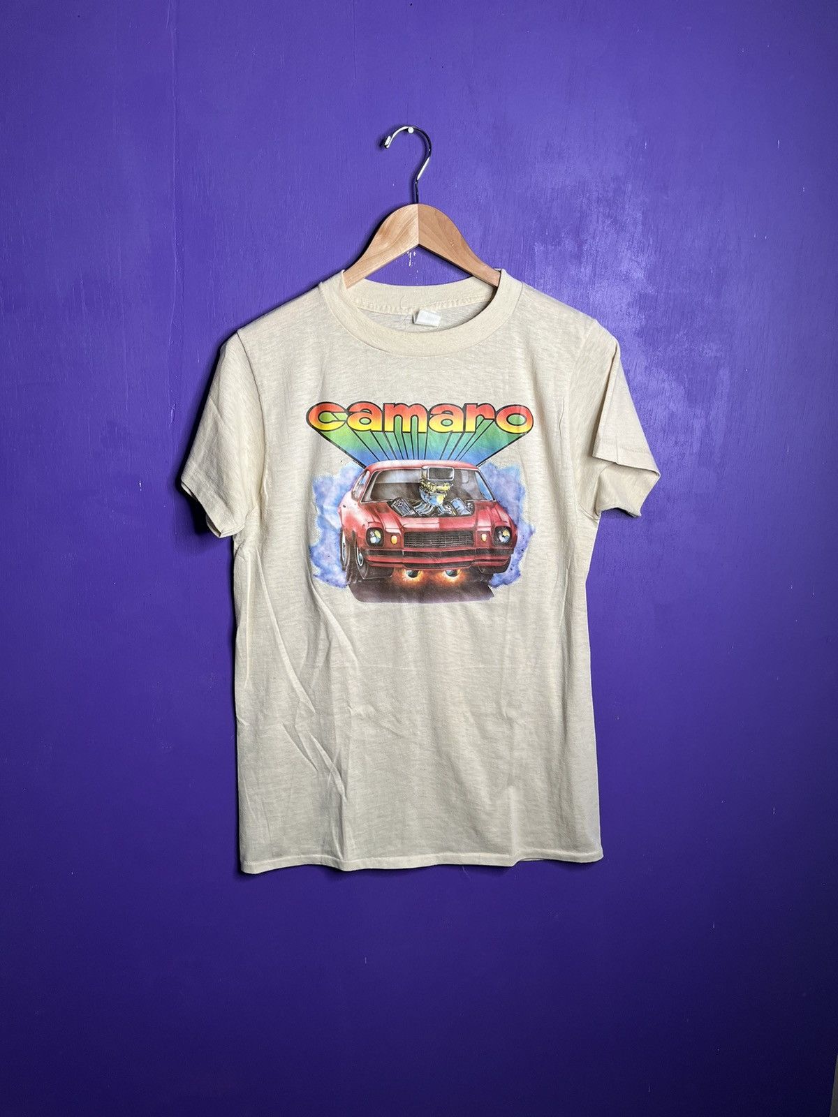 Vintage Vintage 70s Camaro iron on print racing tee Size US M / EU 48-50 / 2 - 1 Thumbnail