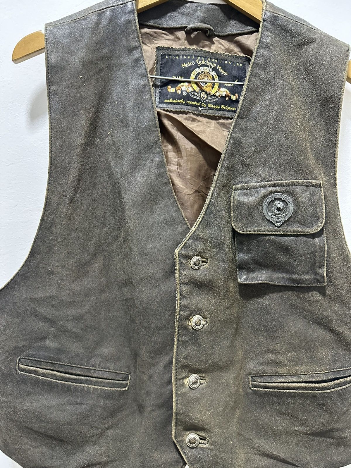Other Vintage MGM Metro Goldwyn Mayer leather Vest Design Size US M / EU 48-50 / 2 - 6 Thumbnail