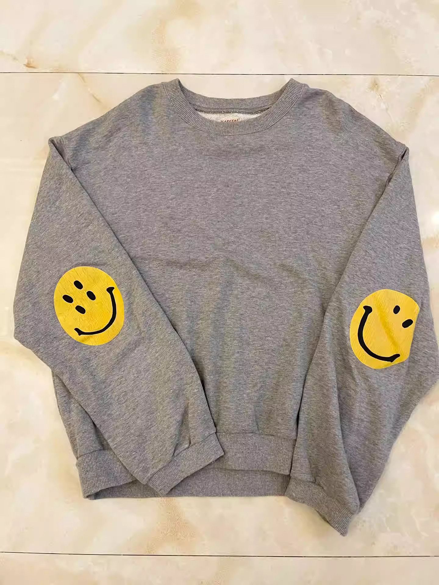 image of Kapital Smiley Sweatshirt in Greg, Men's (Size 2XL)