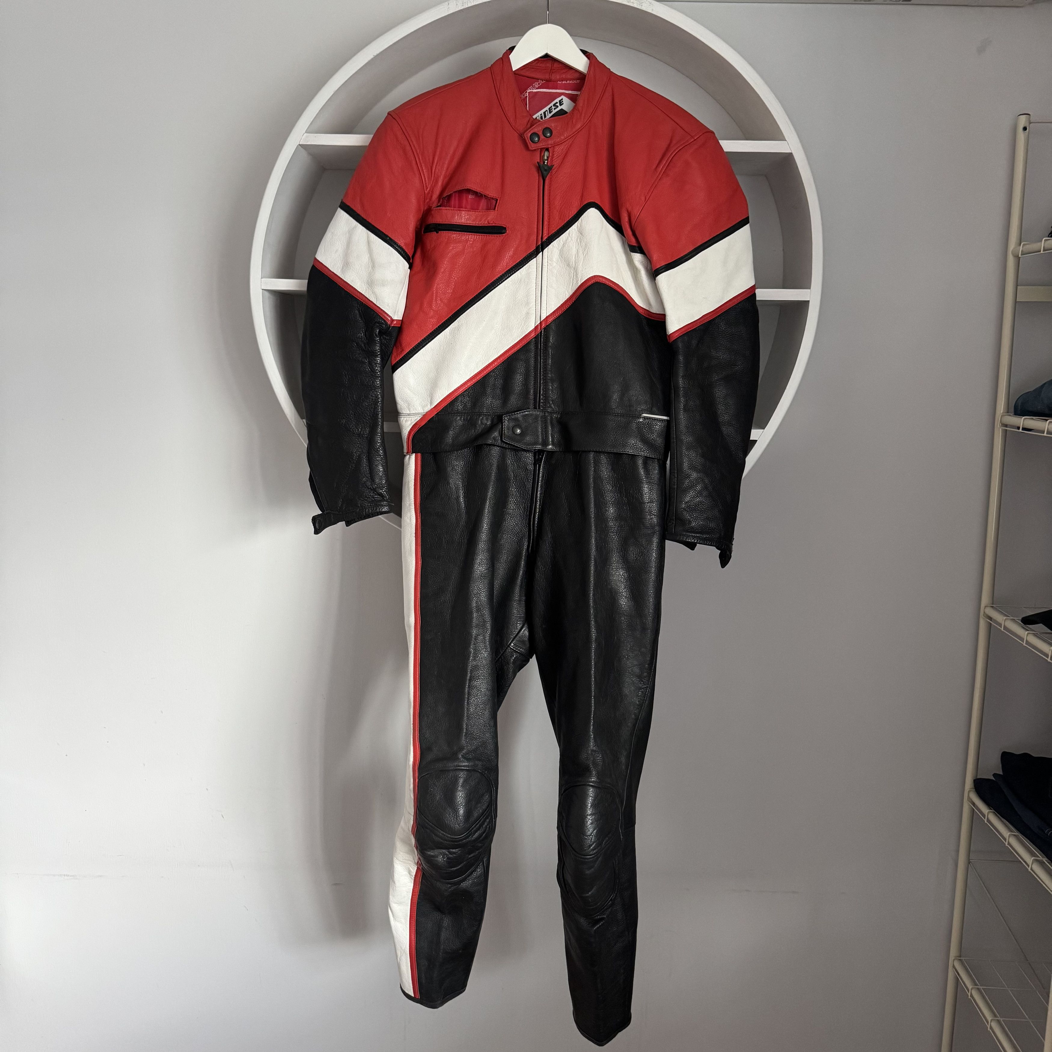 Dainese Vintage DAINESE Moto Suit – Jacket + Pants – Leather Logo Size 46R - 2 Thumbnail