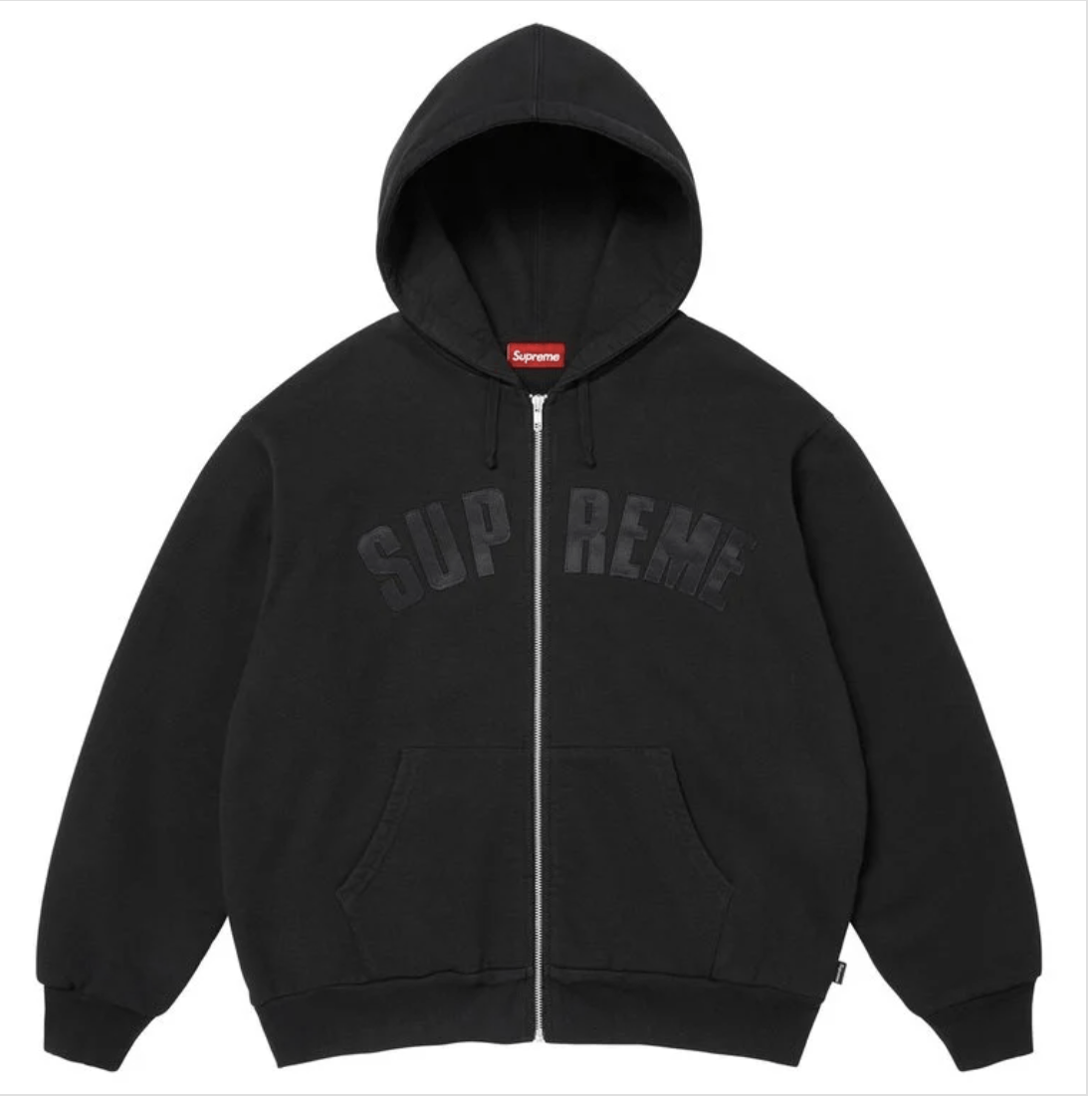 Supreme Supreme Roman Zip Up Hooded Sweatshirt Black | Grailed