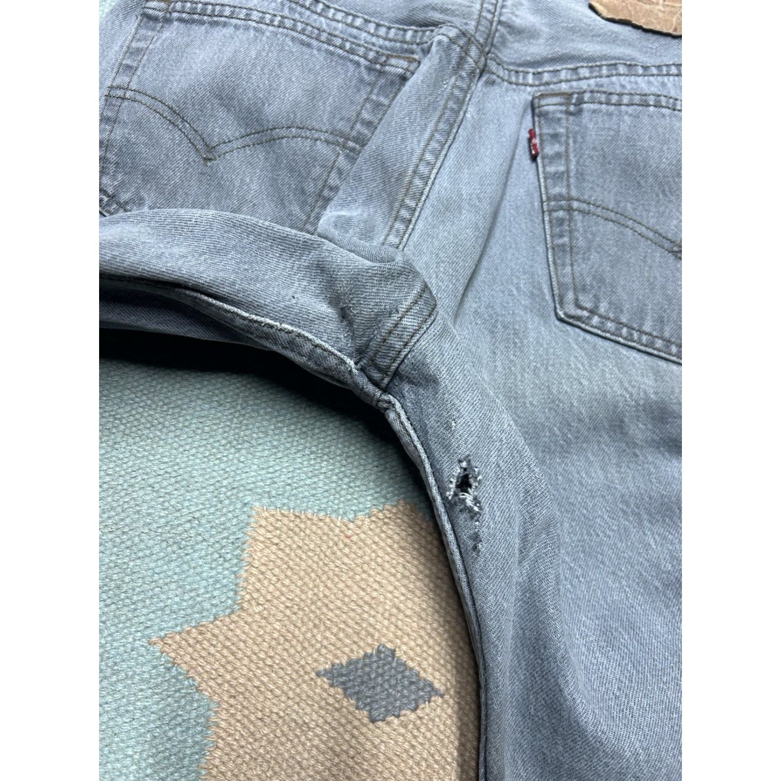 Levi's VINTAGE Levi’s 501 Jeans Mens Regular 31 Black Denim USA 80s 90s Straight 30 Inseam Size US 31 - 4 Thumbnail
