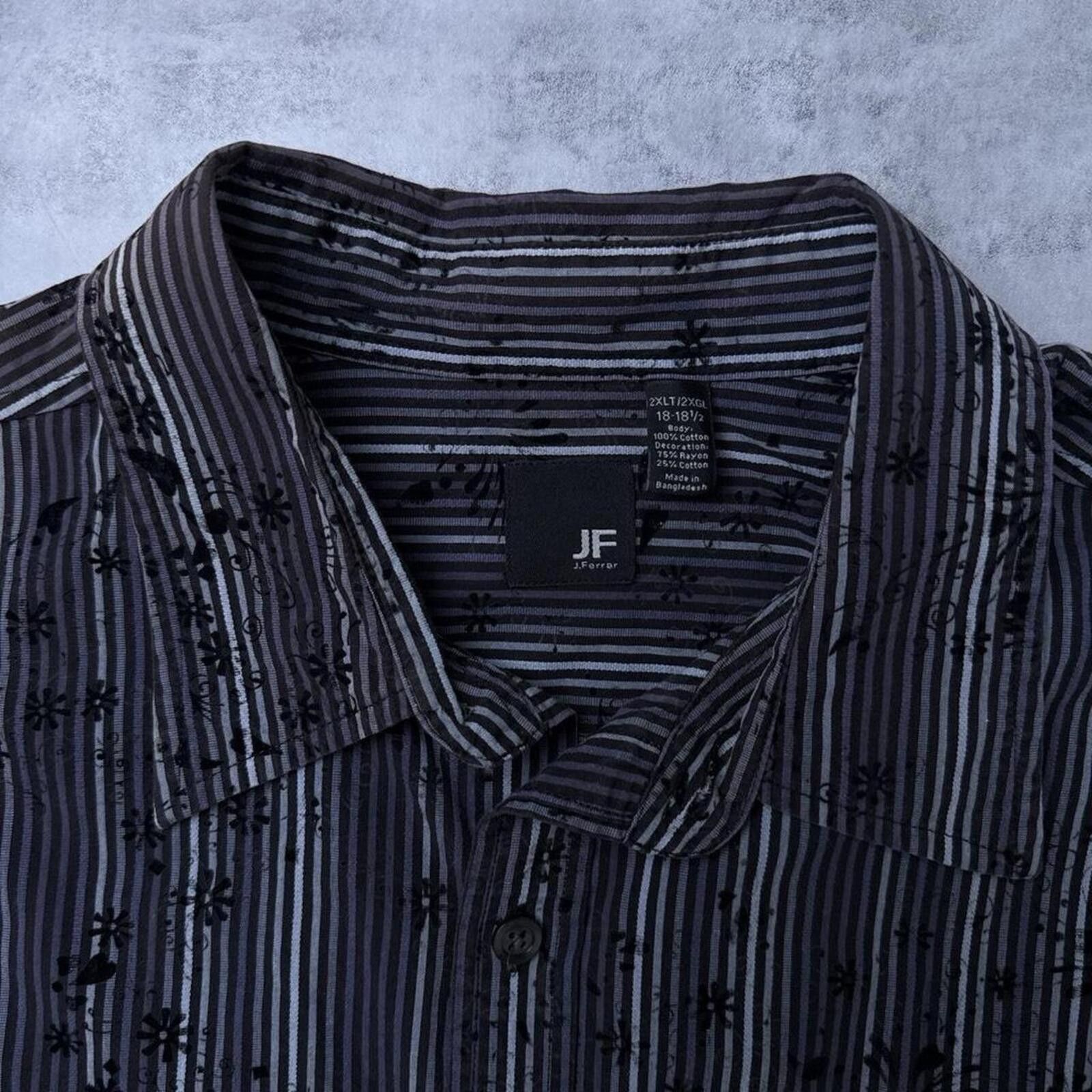 Affliction Y2K JF Button Up Black Flower Shirt Size US XXL / EU 58 / 5 - 5 Thumbnail