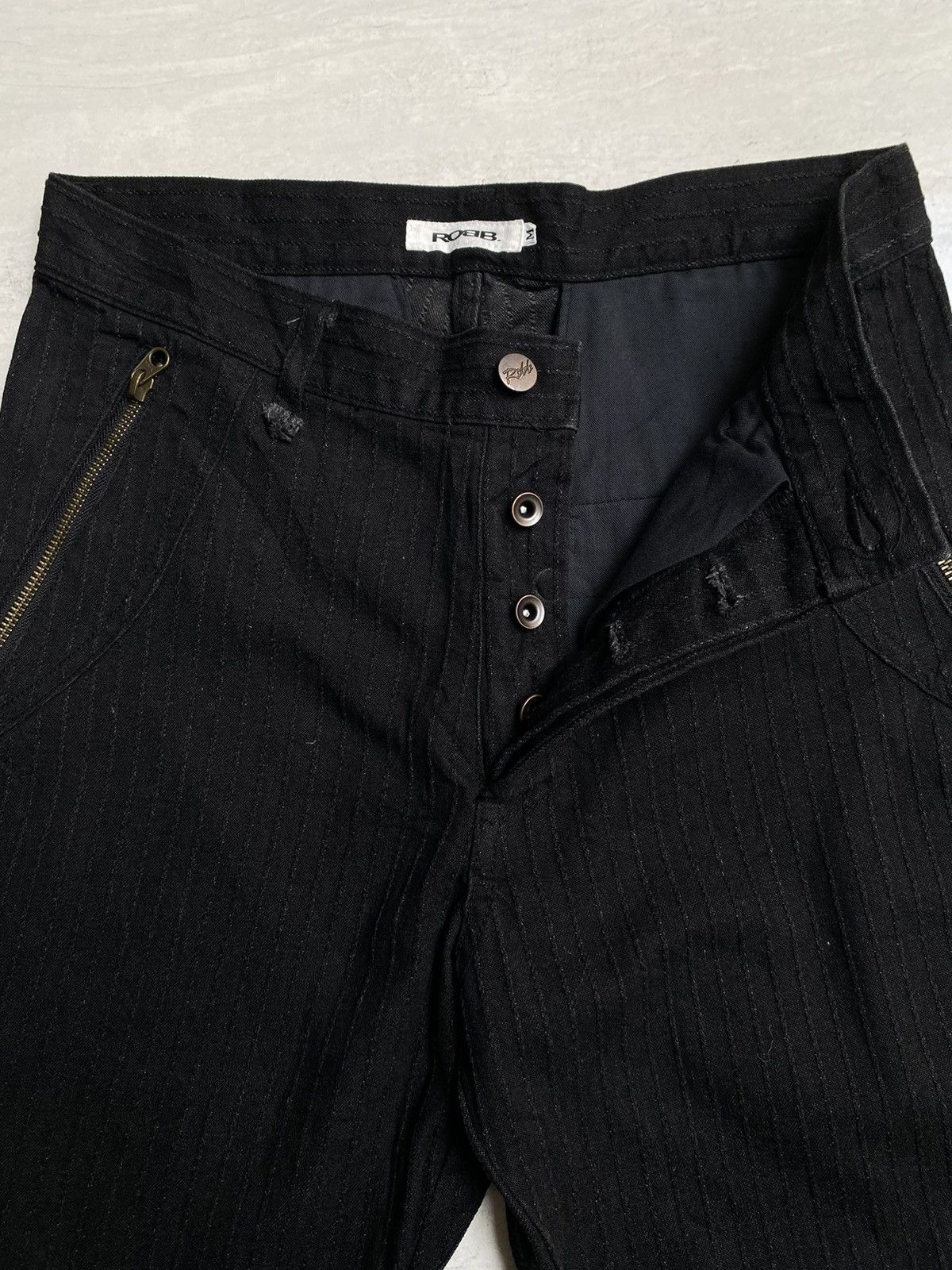 Other ROBB Striped Black Pants Size US 28 / EU 44 - 3 Thumbnail