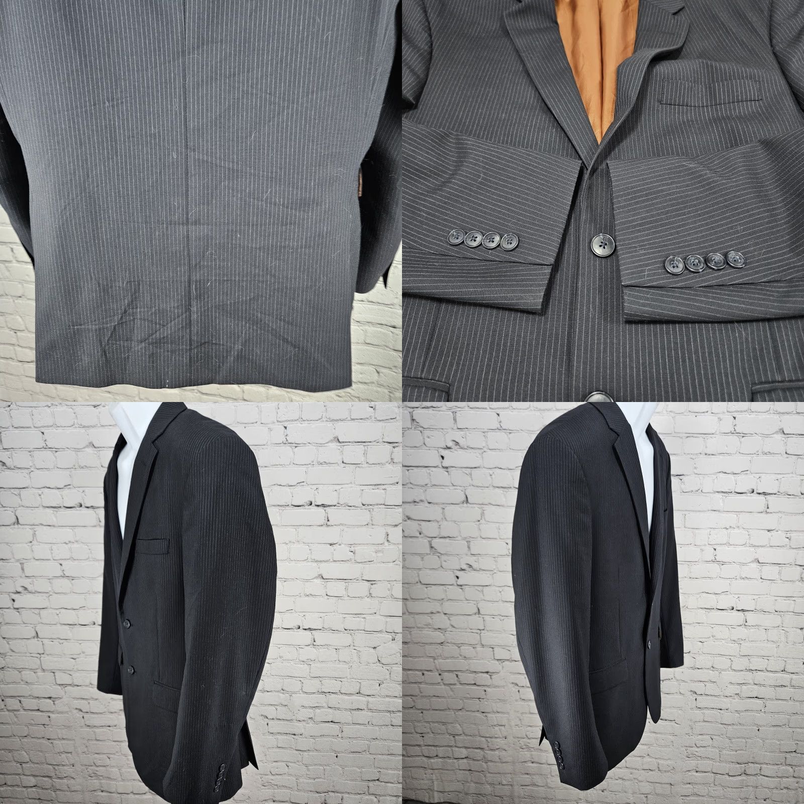 Jos. A. Bank Jos. A. Bank Blazer 40R Navy 100% Wool Slim Fit 2 Button Notch Mens Size 40R - 9 Thumbnail