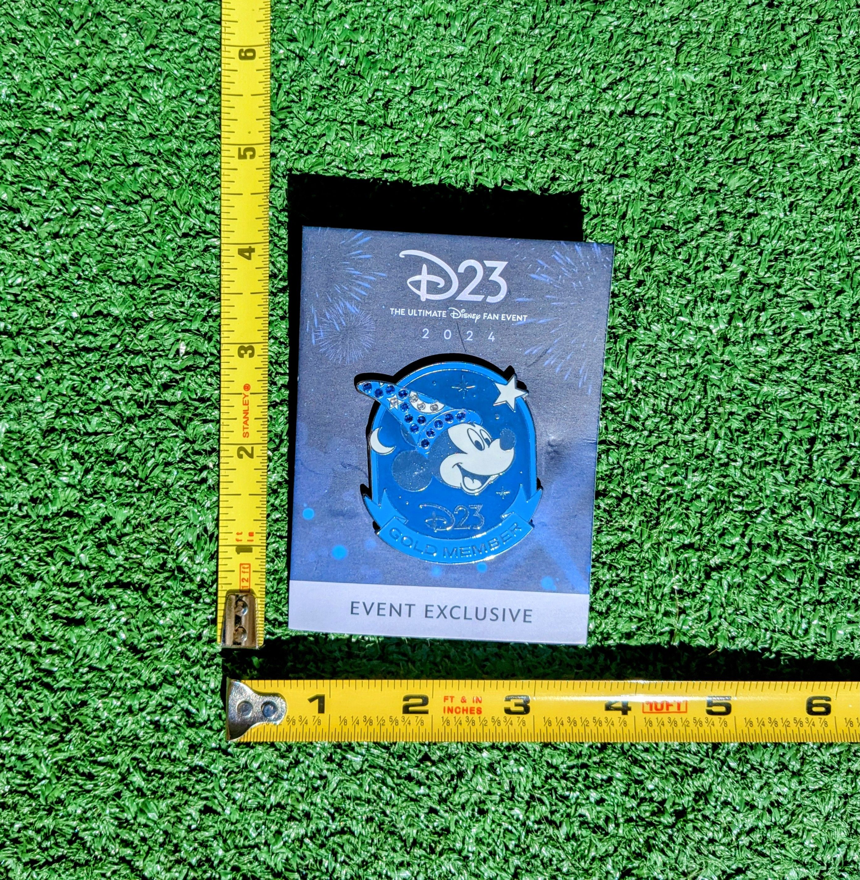 Disney D23 Sorcerer Mickey Enamel Pin 2024Exclusive Gold Member Size ONE SIZE - 2 Thumbnail
