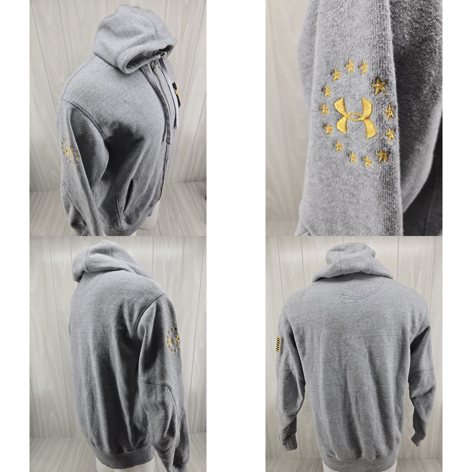 Under Armour VINTAGE Under Armour Project Rock Gray Full Zip Hoodie Men's Small Size US S / EU 44-46 / 1 - 8 Thumbnail