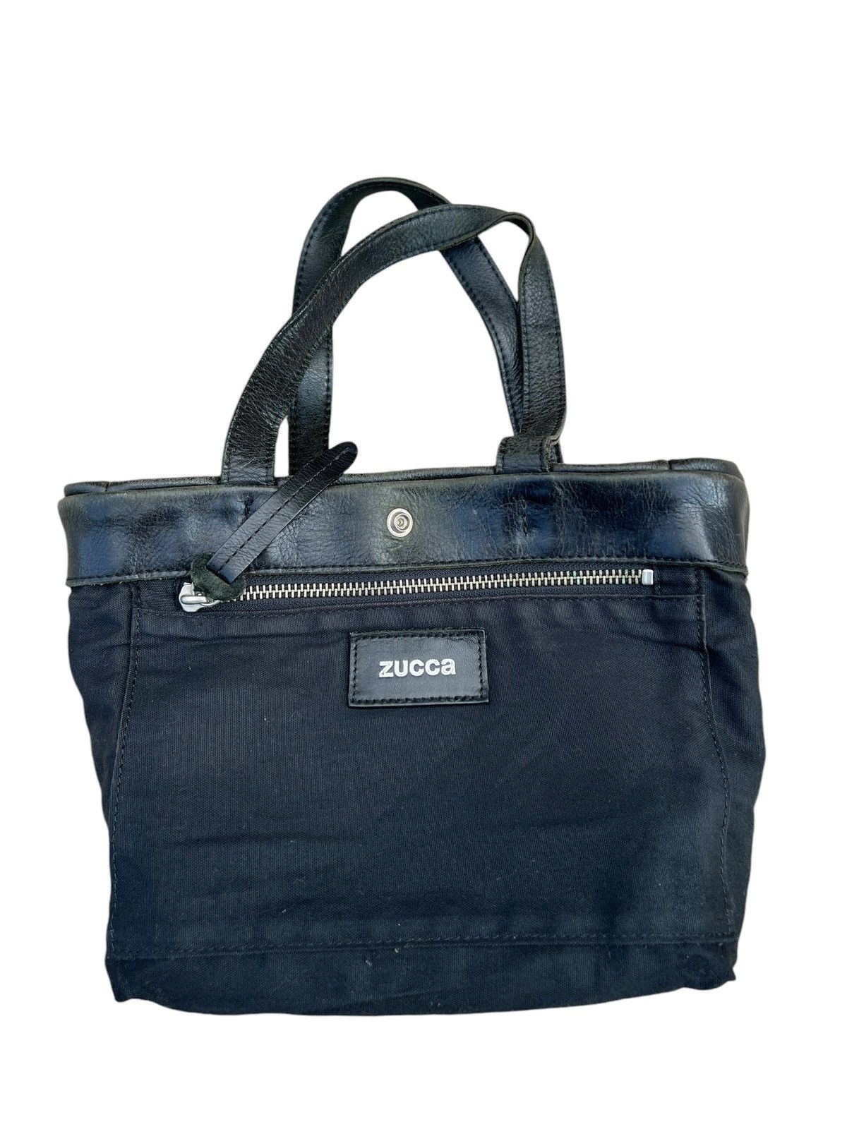 Issey Miyake × Leather × Zucca Vintage Zucca Japan Faded Patina Leather Mini Tote Bag Size ONE SIZE - 23 Thumbnail