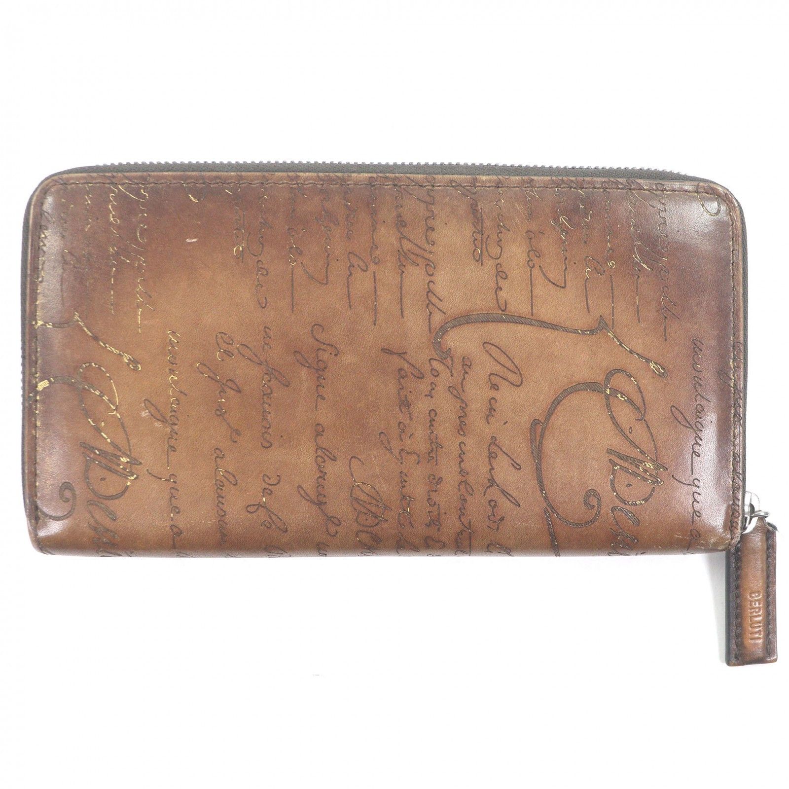 Berluti Berluti Berluti Calligraphy Scritto Golden Patina Zip Around Purse Leather Long Wallet DUTY FREE for USA Size ONE SIZE - 1 Thumbnail