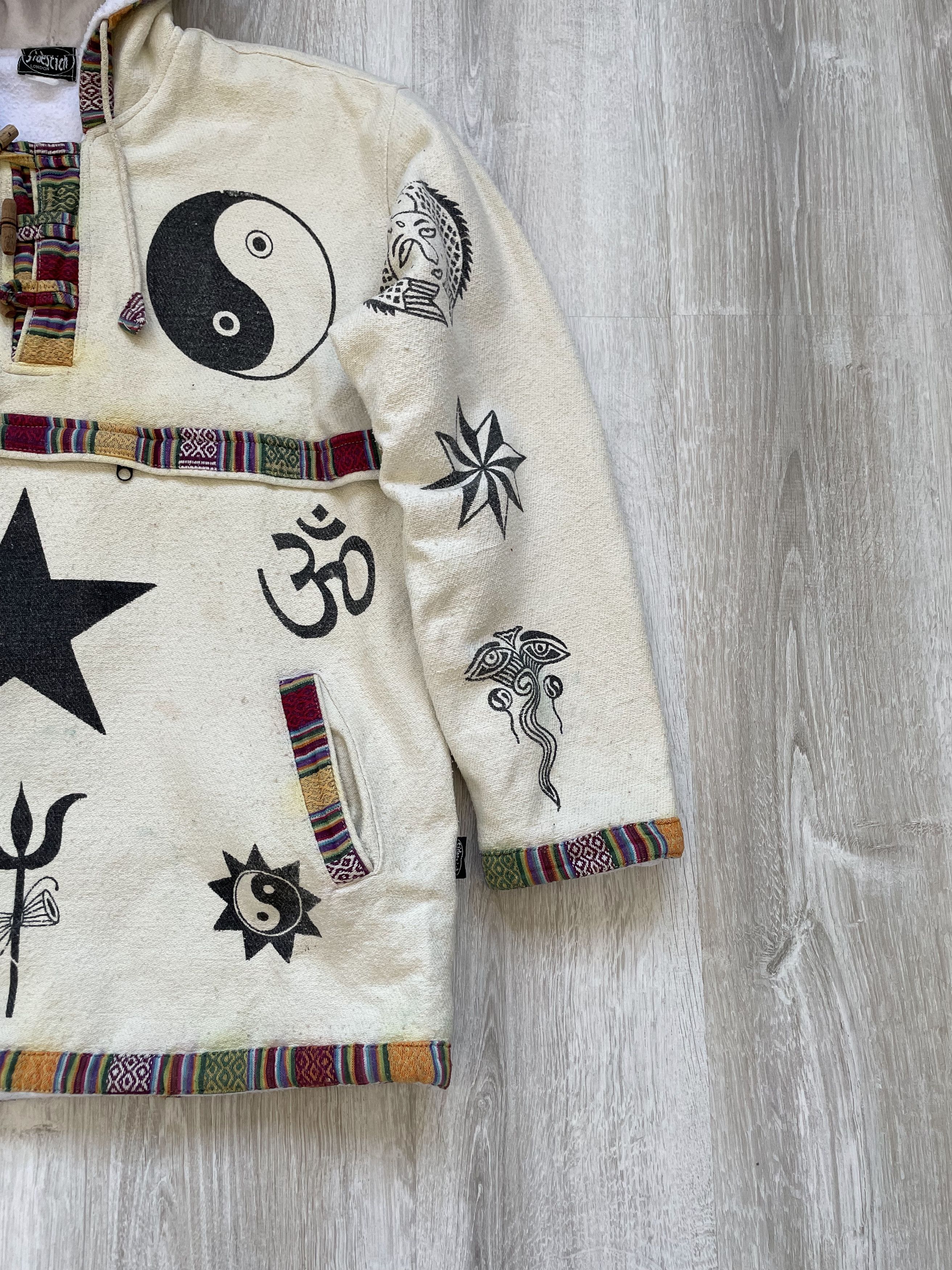 Ying Yang Symbolic Pattern Hoodie Secret Geometry