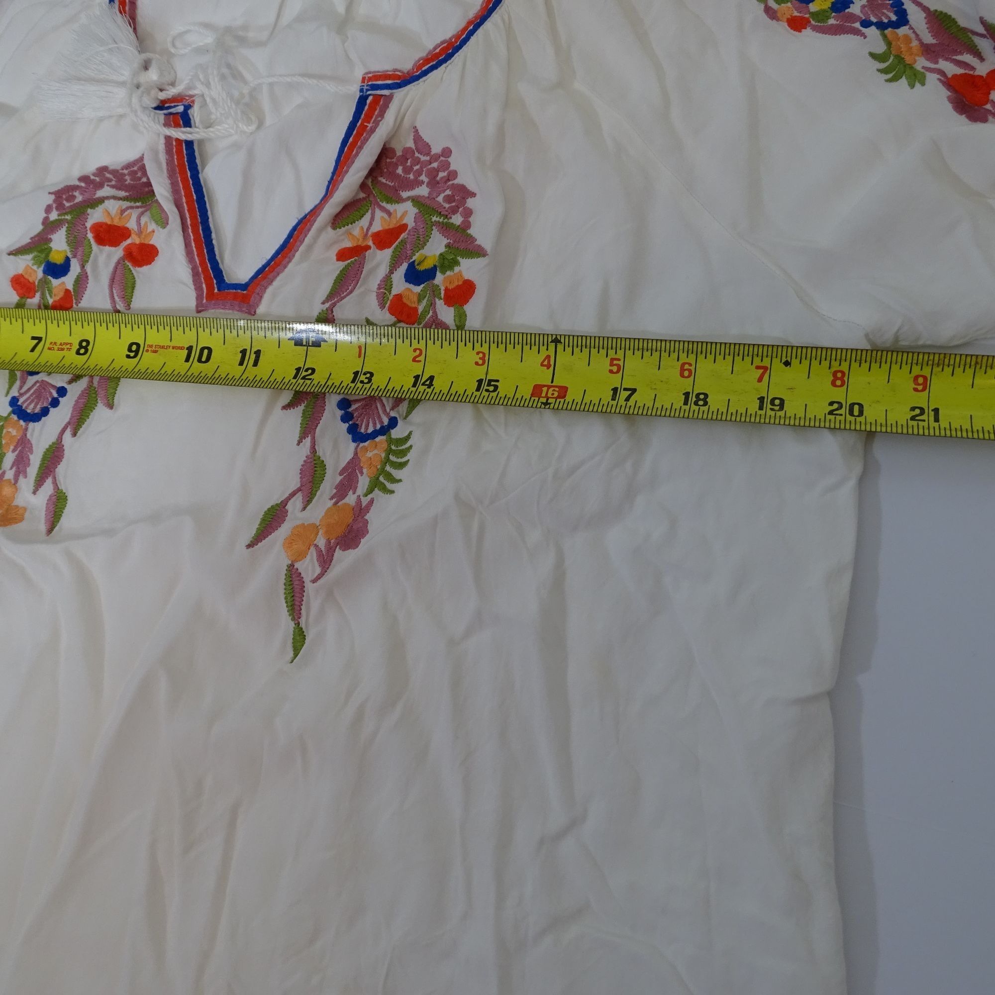 Other Luna Moon Women White Boho Embroidered Top Size M Size M / US 6-8 / IT 42-44 - 7 Thumbnail