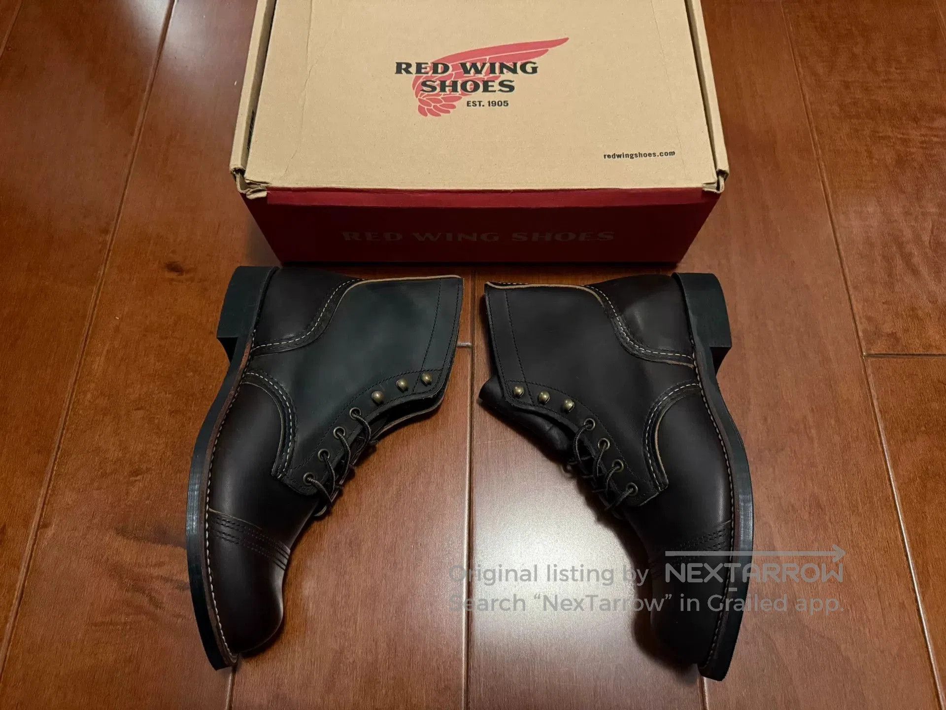 Red Wing Redwing 4606 Work Paratrooper Boots. Size US 7.5 / EU 40-41 - 3 Thumbnail