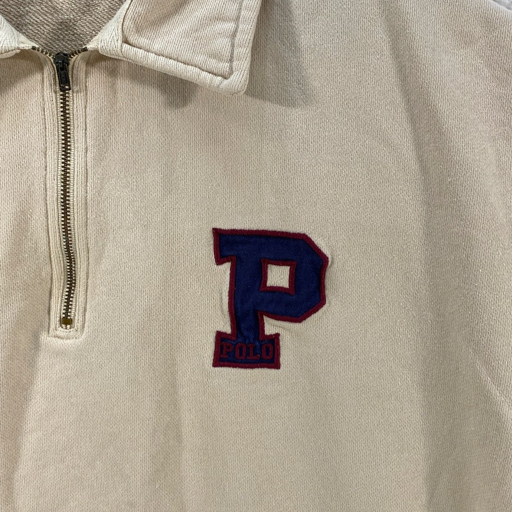 Polo Ralph Lauren VINTAGE Polo Ralph Lauren Sweatshirt 1/4 Zip "P" Logo Pockets Mens L Polos Pullover Shirt Size US L / EU 52-54 / 3 - 3 Thumbnail