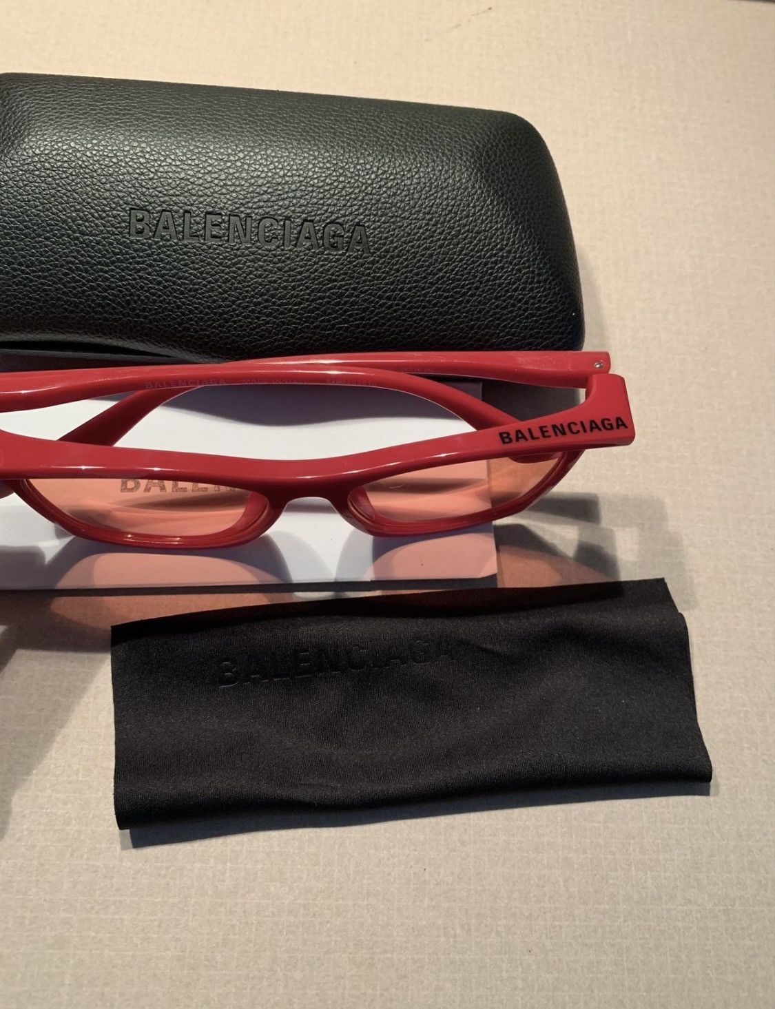 Balenciaga RARE New Balenciaga Runway Italian Made Red Sunglasses Italy Size ONE SIZE - 2 Thumbnail