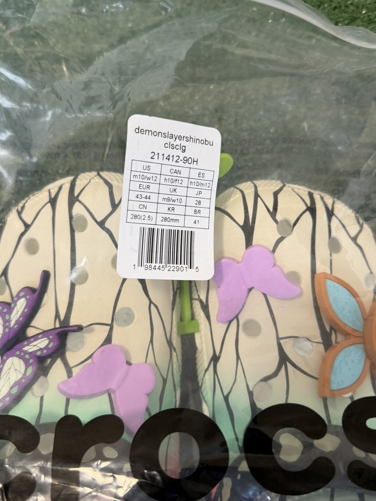 Crocs Crocs x DEMON SLAYER Classic Clog SHINOBU - Size US M10/W12 Size US 12 / IT 42 - 7 Thumbnail