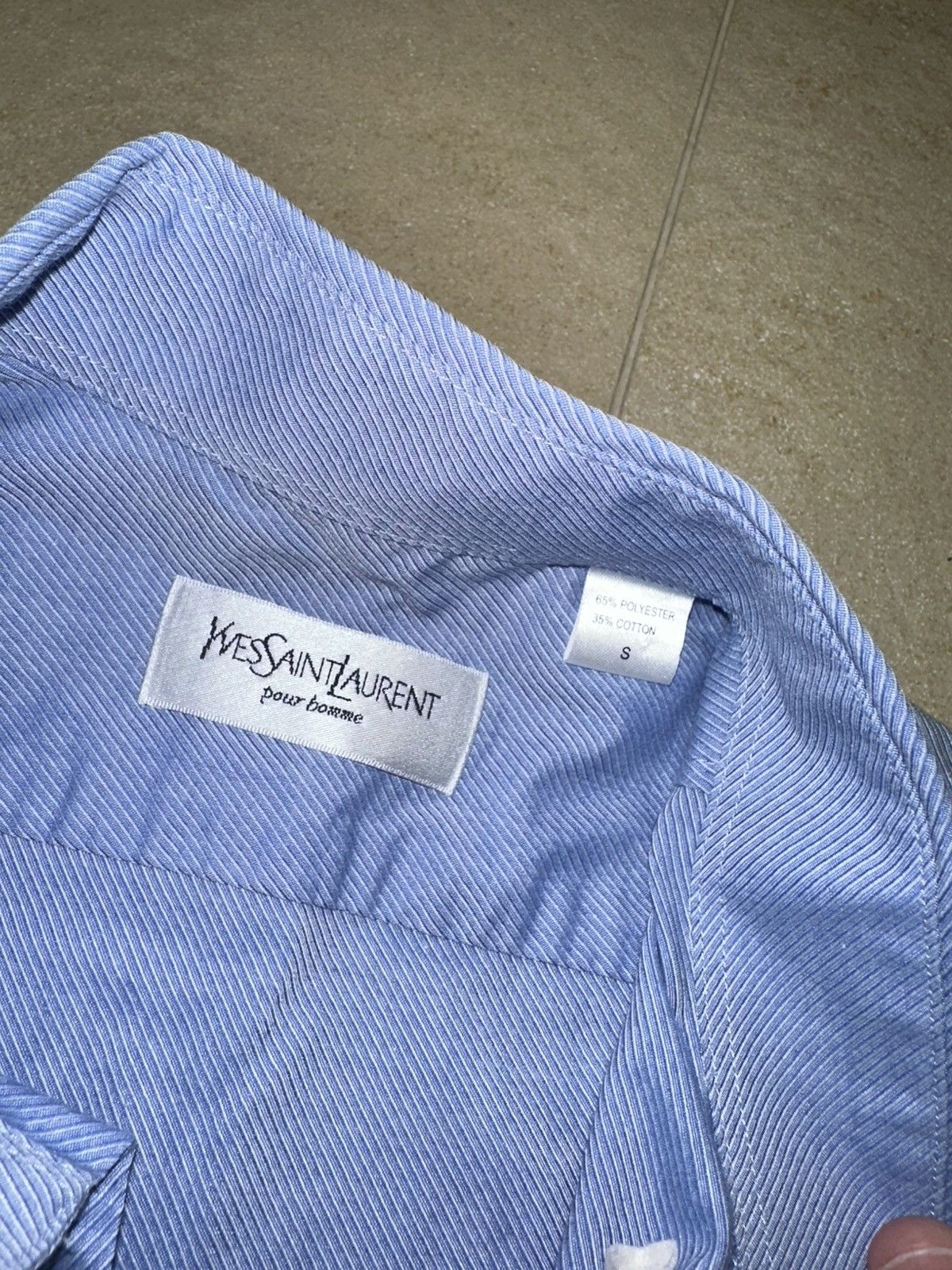 Yves Saint Laurent Vintage Yves Saint Laurent shirt light blue striped fabric. Size US S / EU 44-46 / 1 - 5 Thumbnail